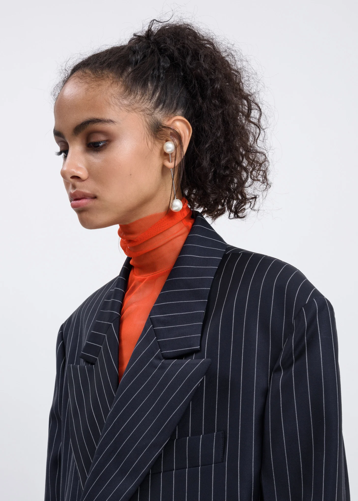 Navy Double Jacket with Slits - Image 3