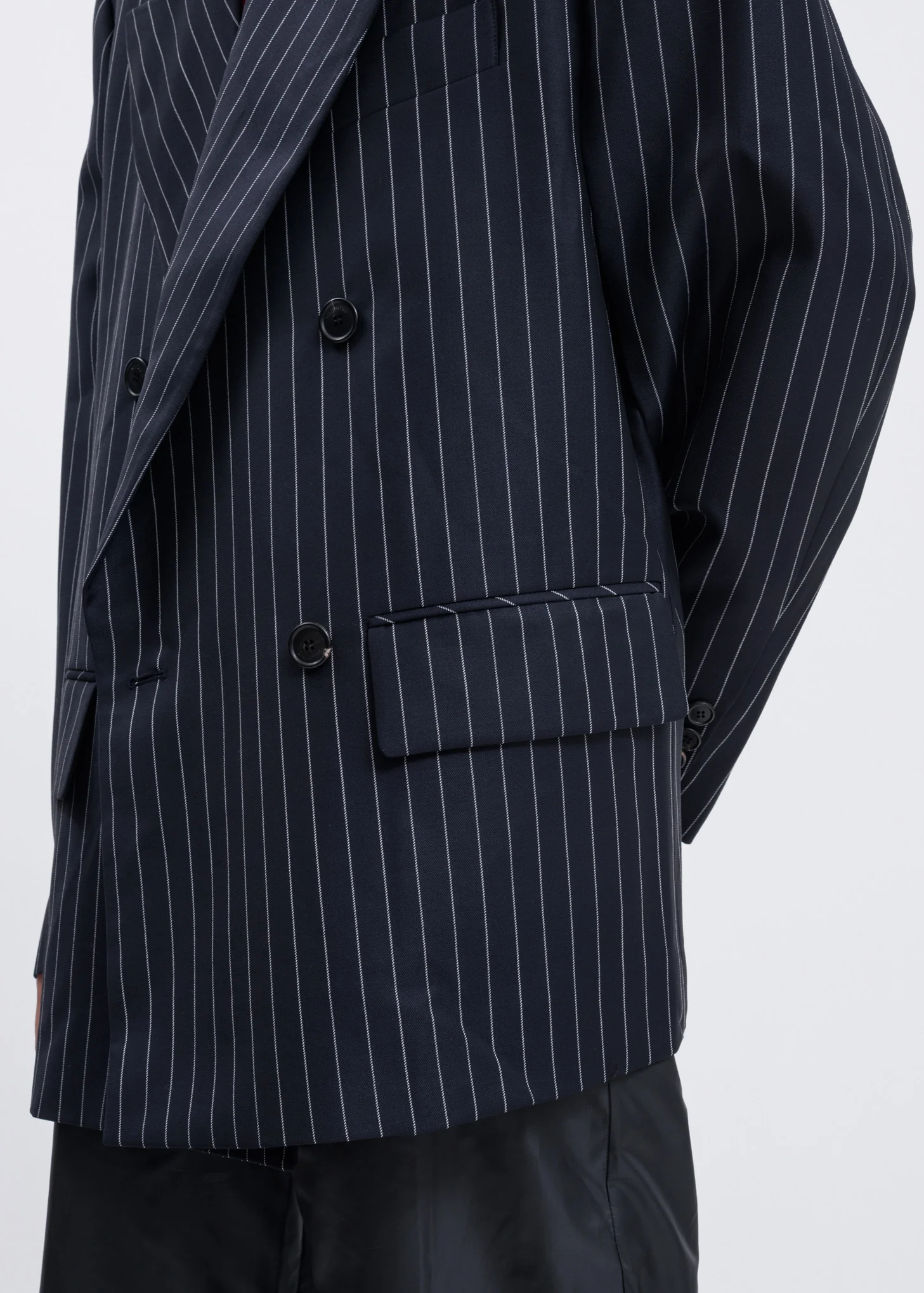Navy Double Jacket with Slits - Image 4