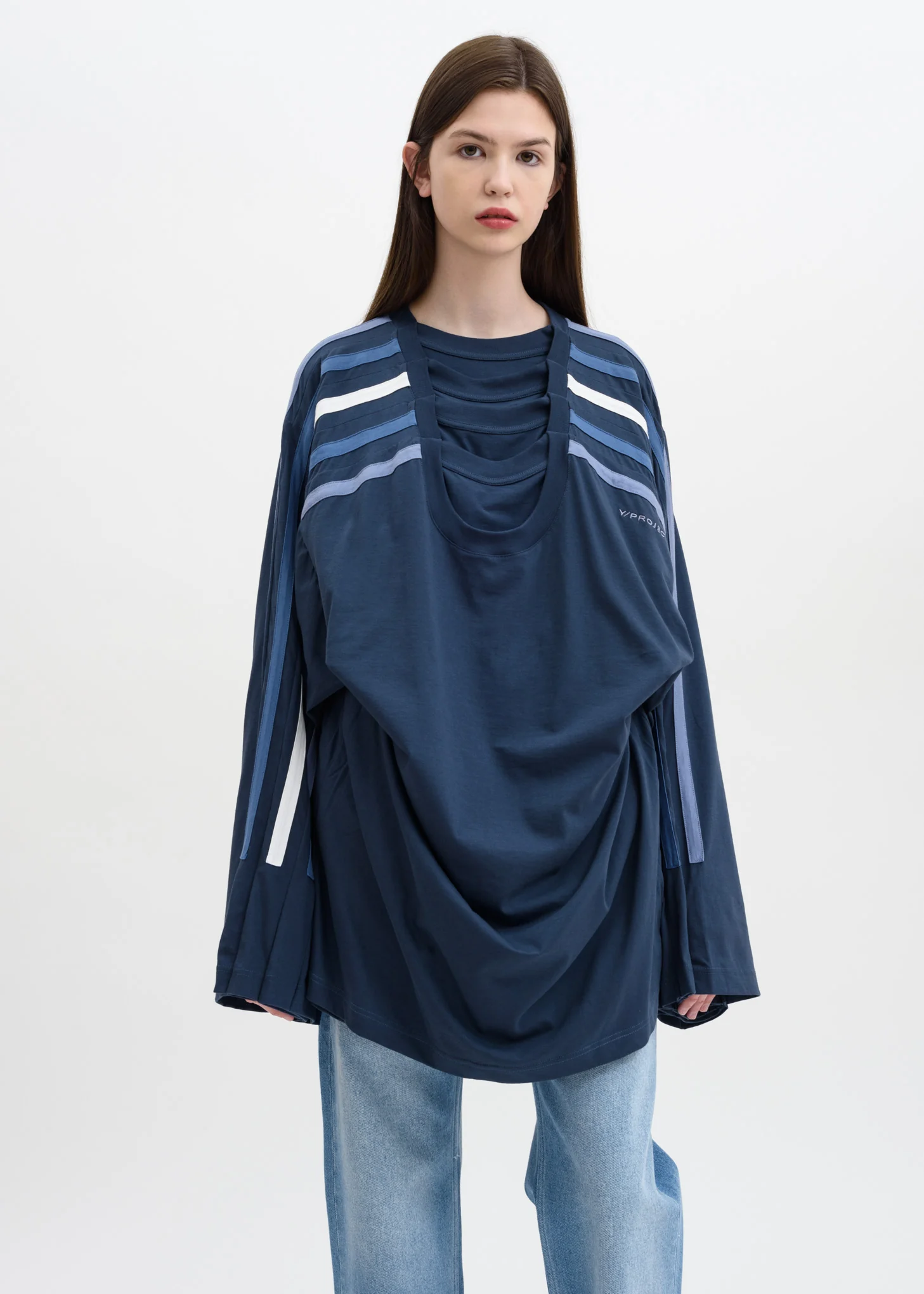 Navy Five Layer Sweatshirt