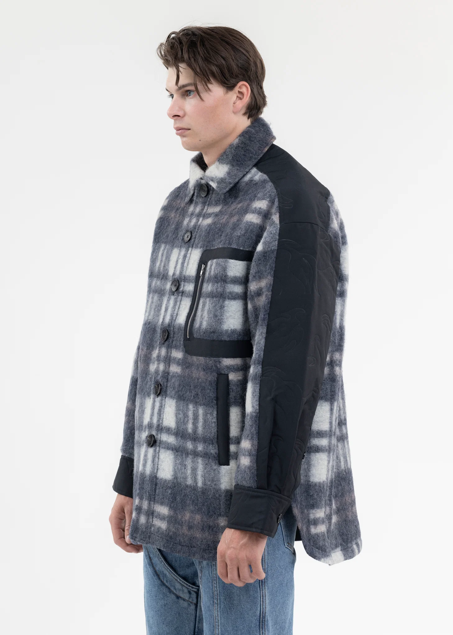 NAVY FLANNEL SHIRT WITH QUILT PHOENIX - Image 2
