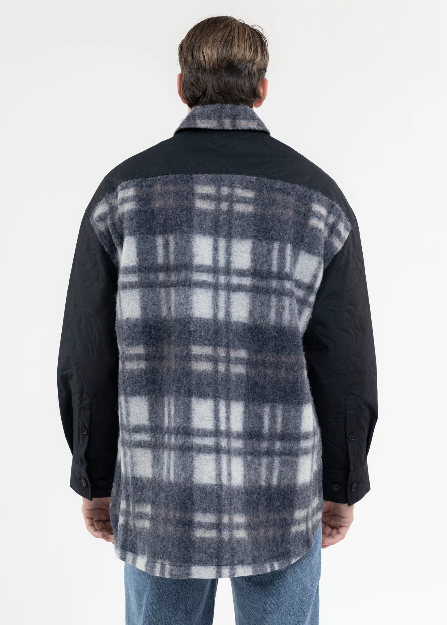 NAVY FLANNEL SHIRT WITH QUILT PHOENIX - Image 3