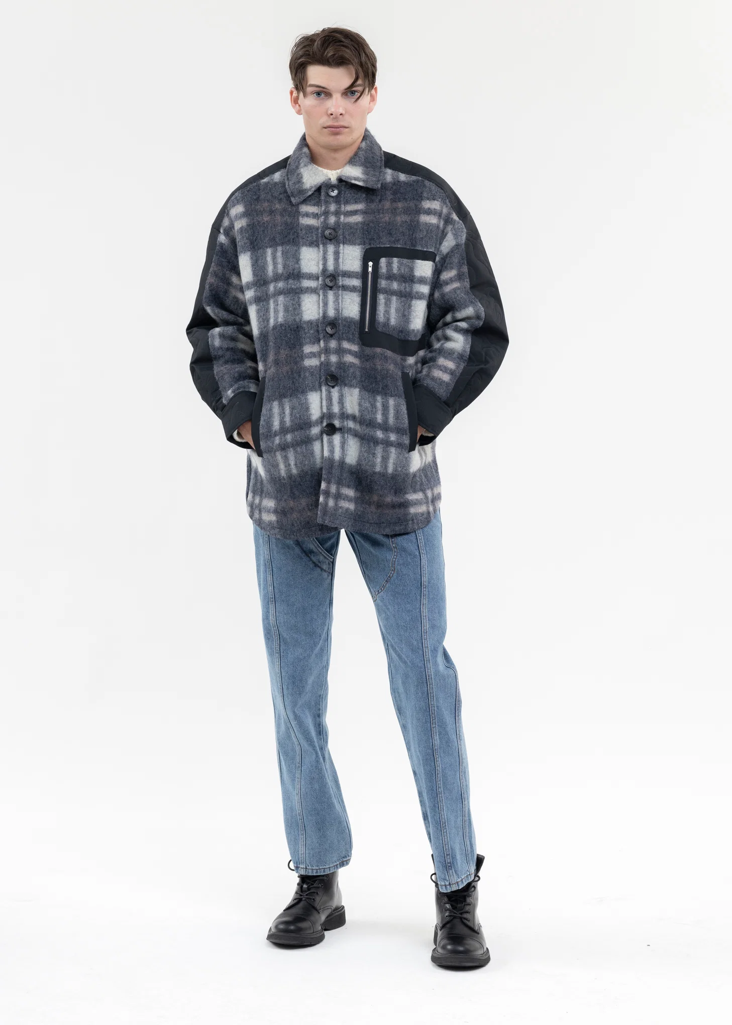 NAVY FLANNEL SHIRT WITH QUILT PHOENIX - Image 5