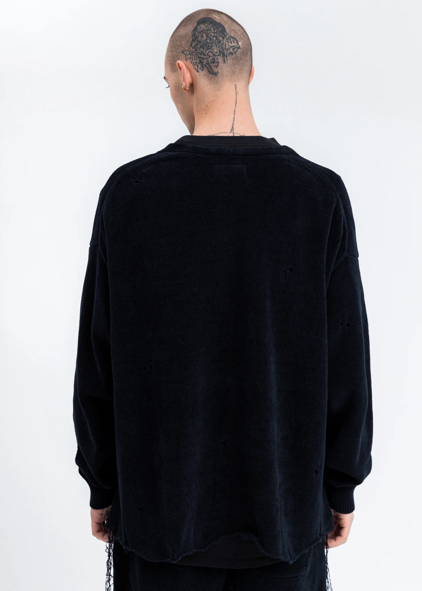 Navy Flower Corsage Cardigan - Image 4