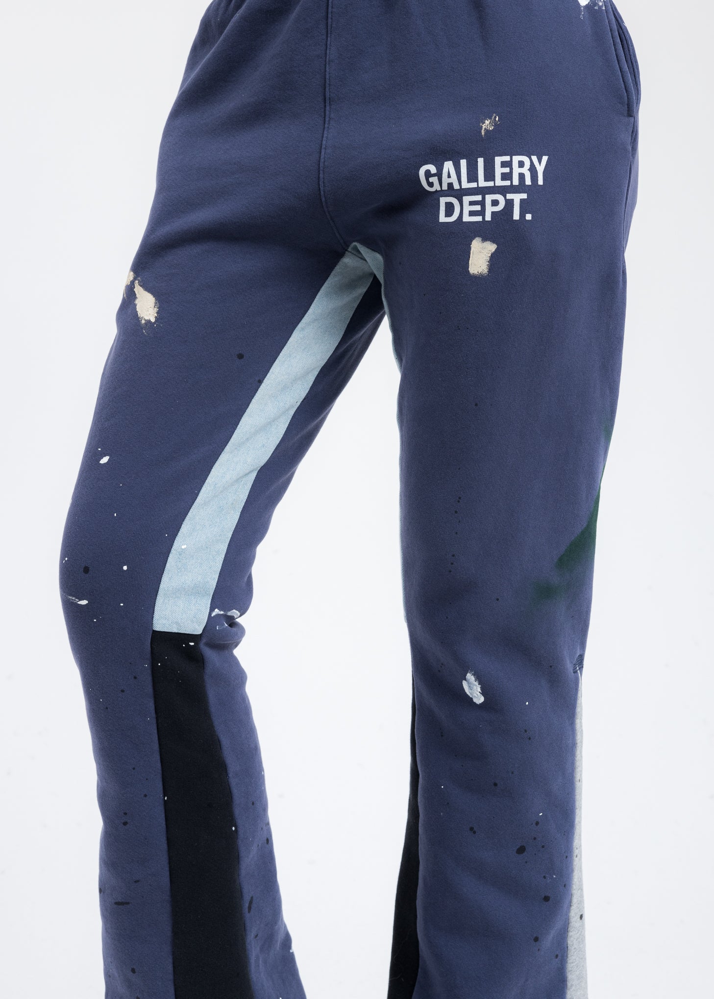 Navy GD Flares PAINTED Sweater Pants - Image 2