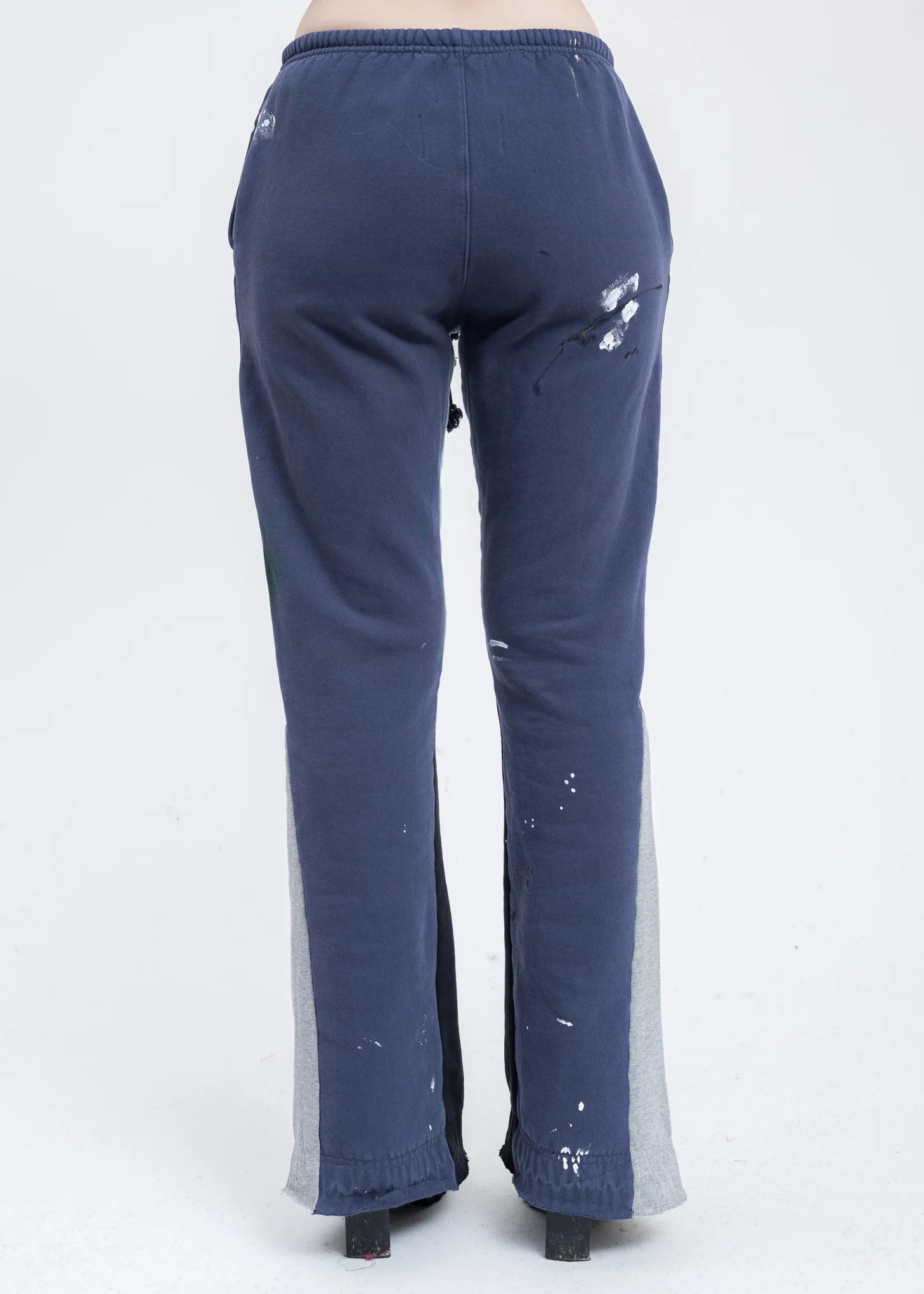 Navy GD Flares PAINTED Sweater Pants - Image 4
