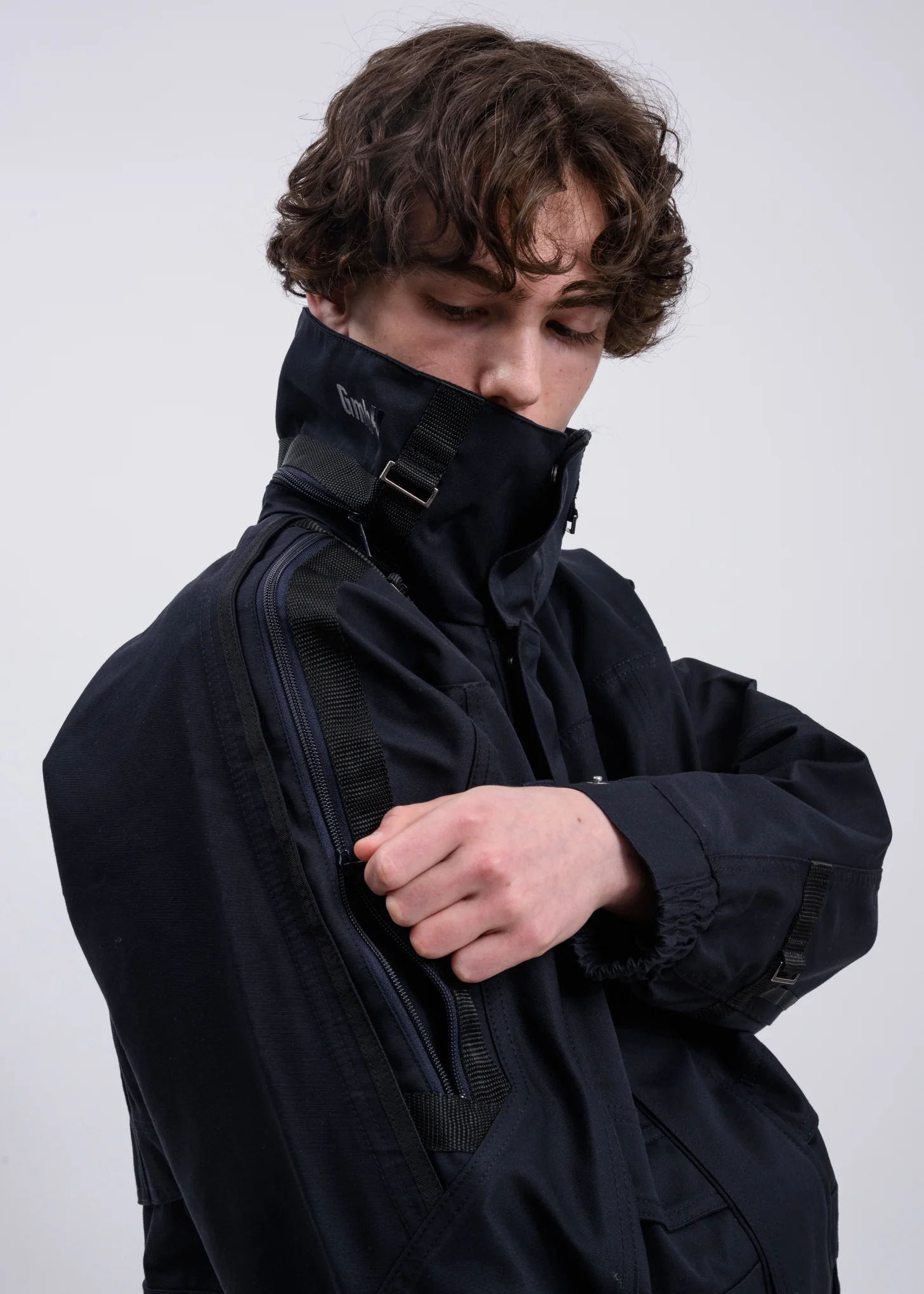 Navy Jeenu Water Proof Rain Jacket - Image 3
