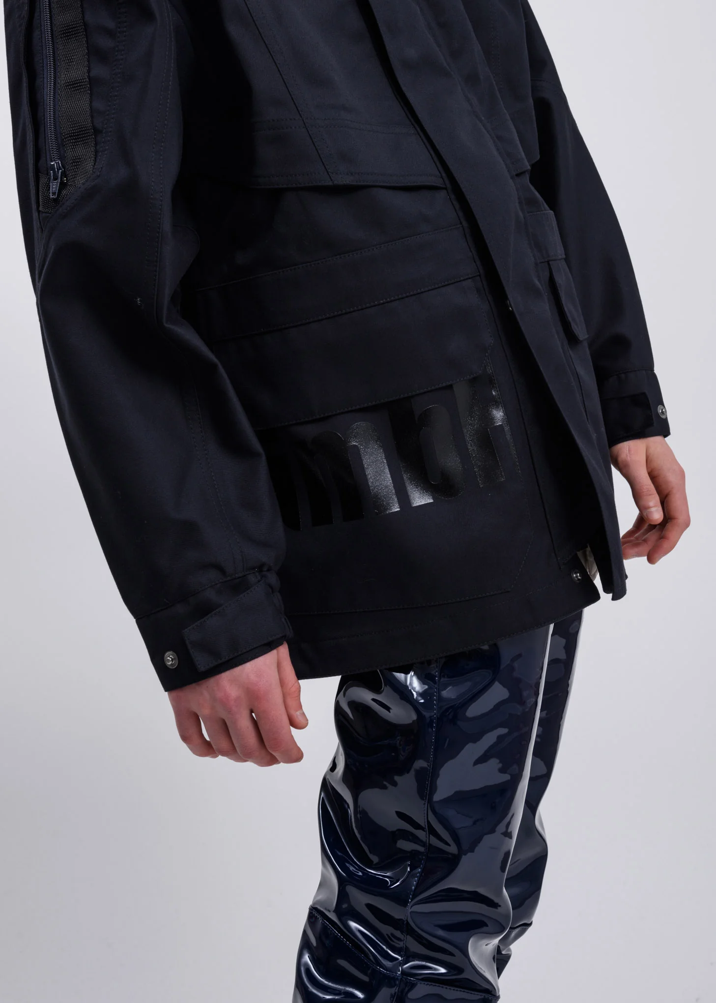 Navy Jeenu Water Proof Rain Jacket - Image 6