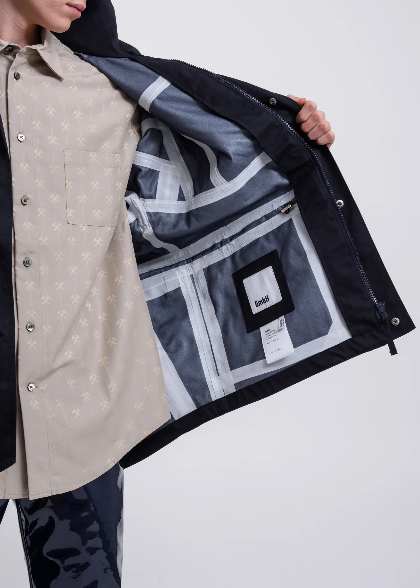 Navy Jeenu Water Proof Rain Jacket - Image 8