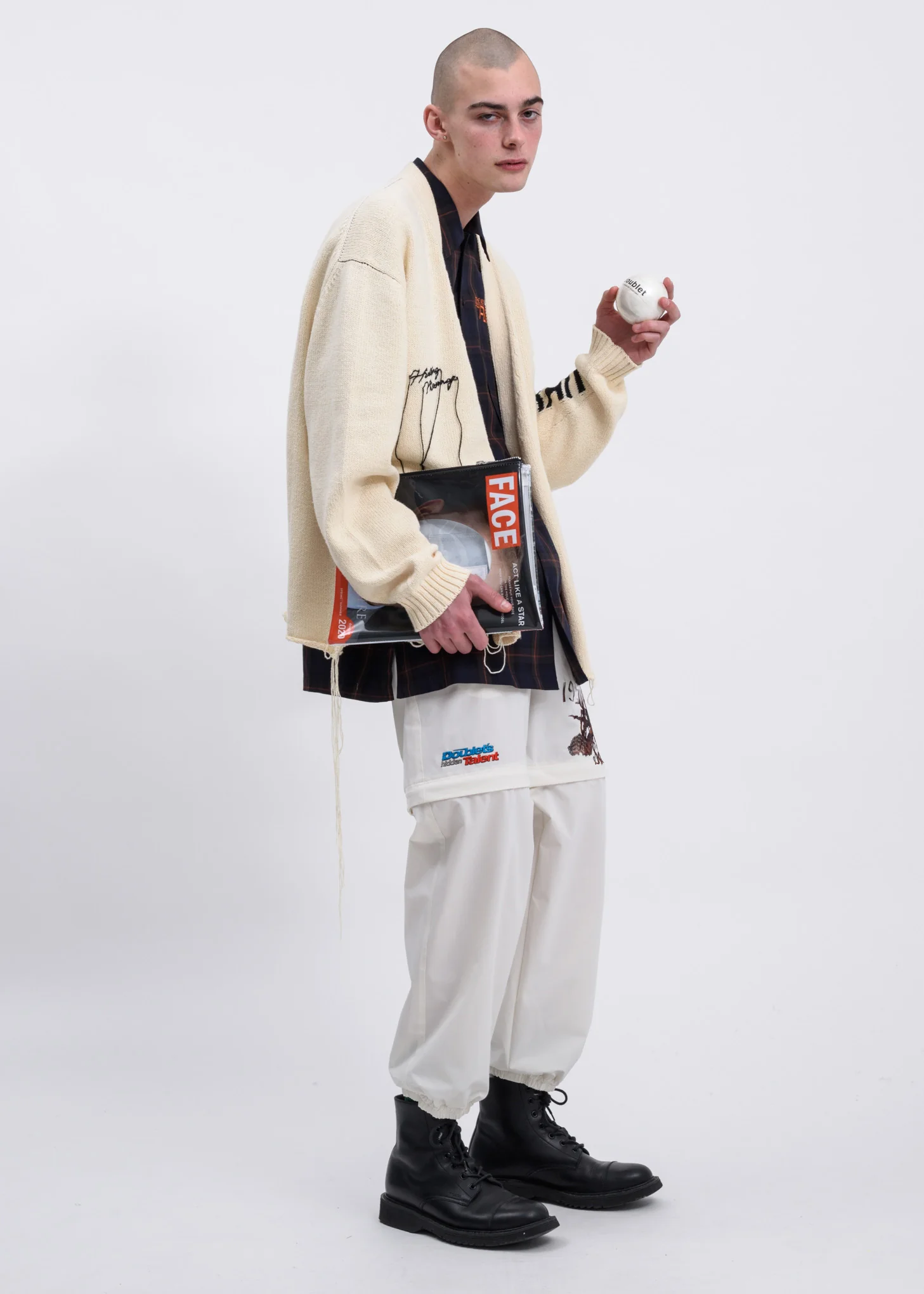 Navy "Key Person" Embroidery Shirt - Image 4