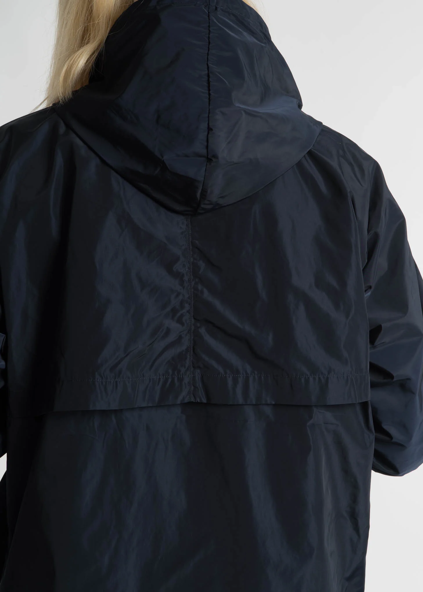 Navy Memory Tech Long Hooded Windbreaker - Image 5