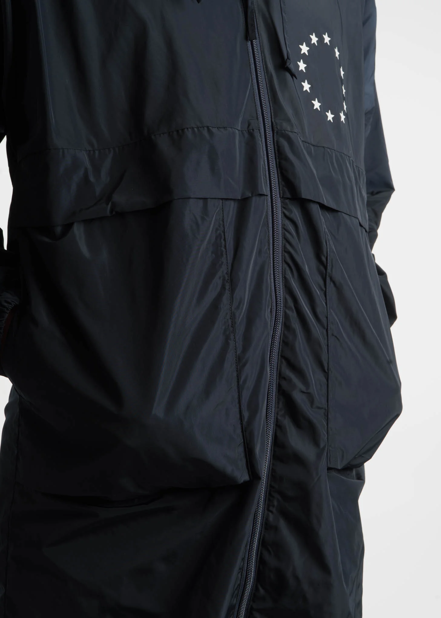 Navy Memory Tech Long Hooded Windbreaker - Image 6