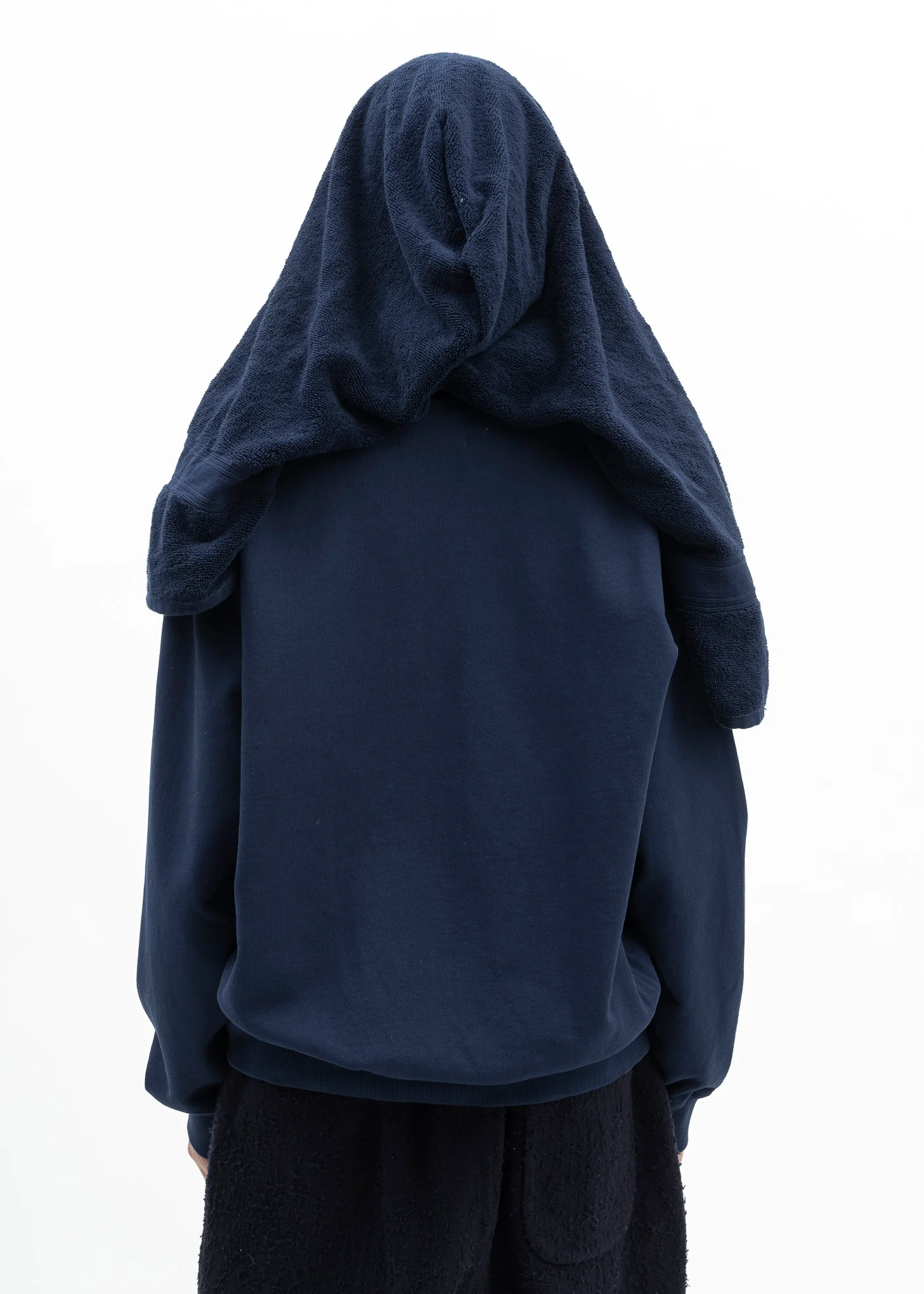 NAVY ONSEN TOWEL HOODIE - Image 3