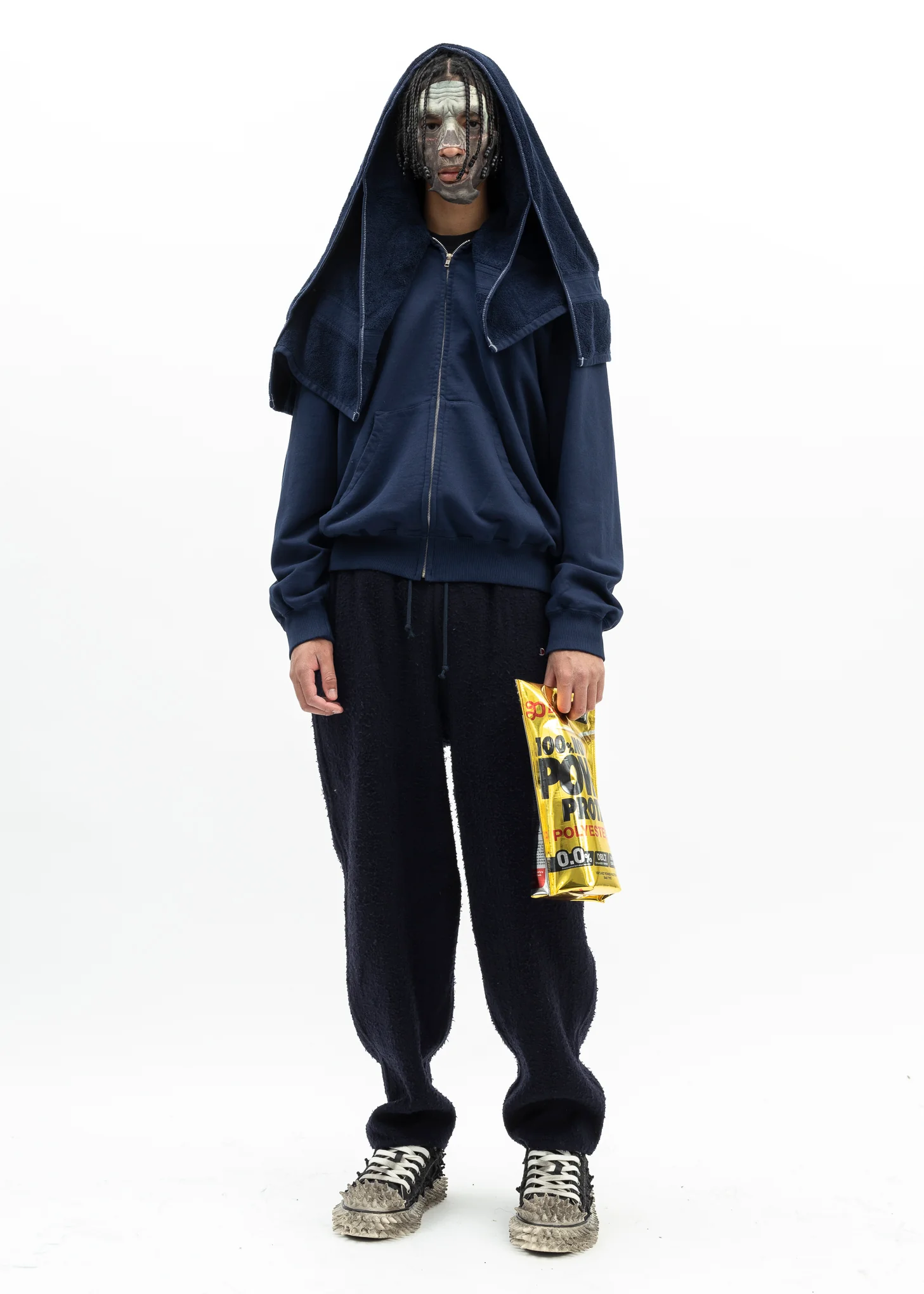 NAVY ONSEN TOWEL HOODIE - Image 7