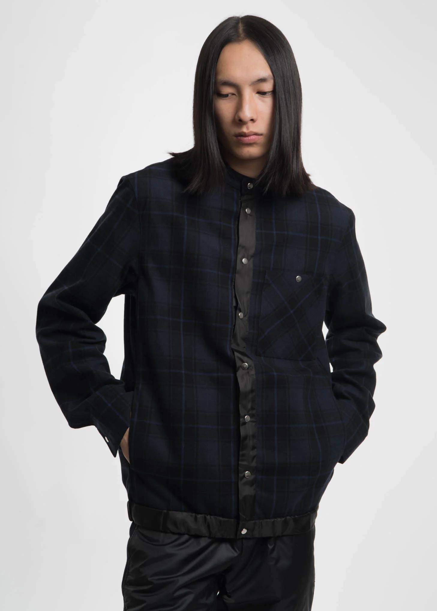 Navy Ouray Plaid Shirt Jacket