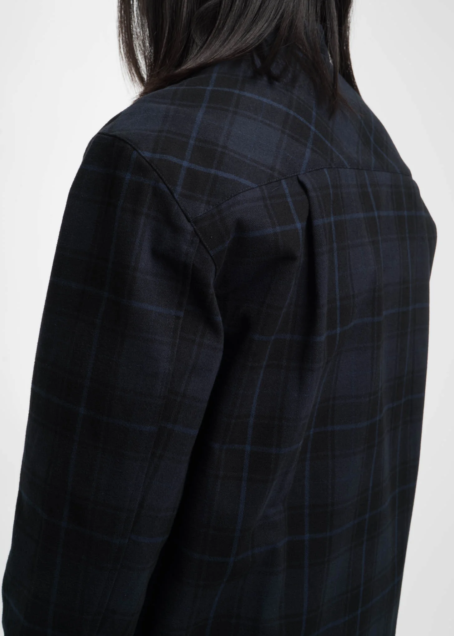 Navy Ouray Plaid Shirt Jacket - Image 7