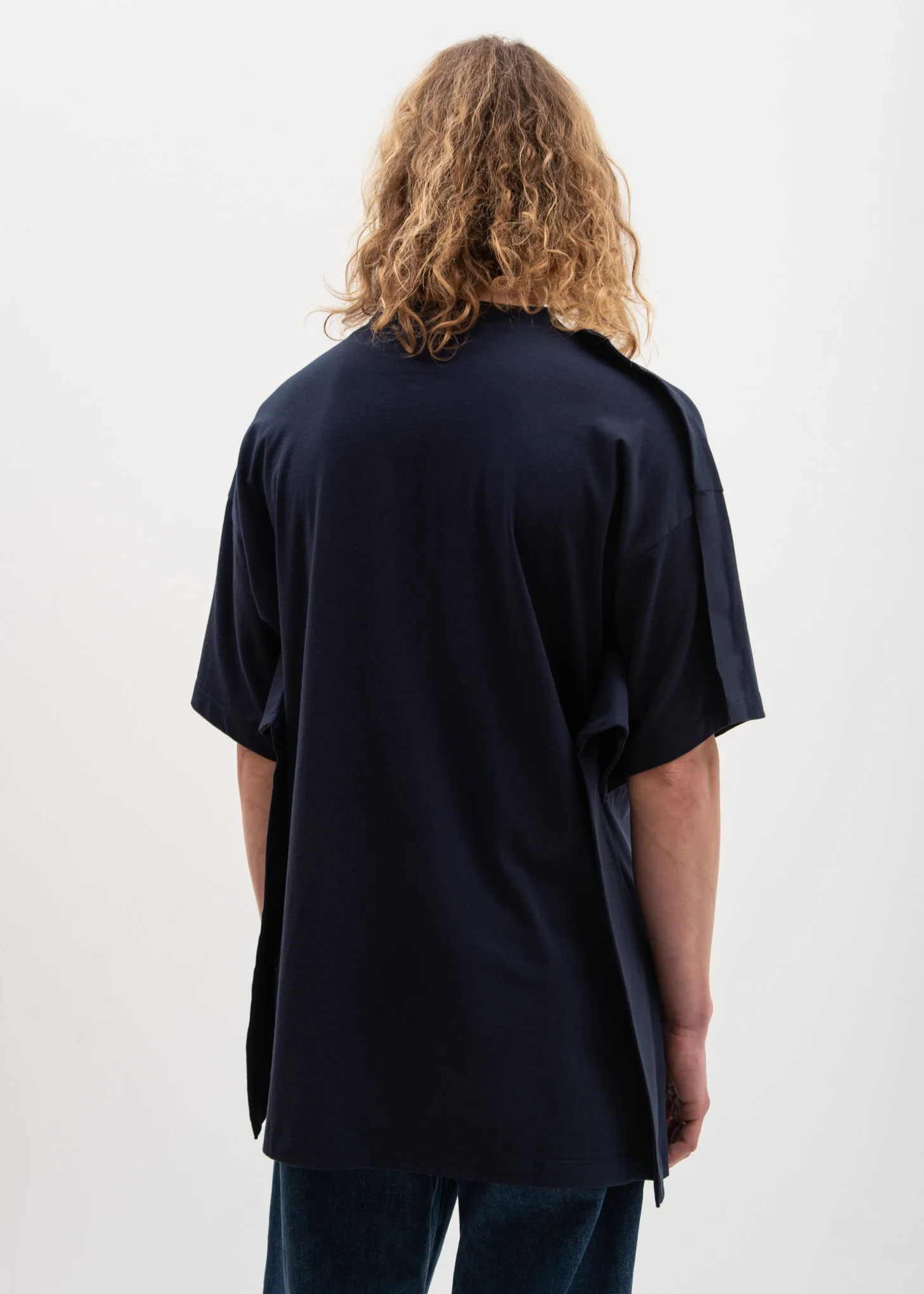 Navy Oversized Fin T-Shirt - Image 4