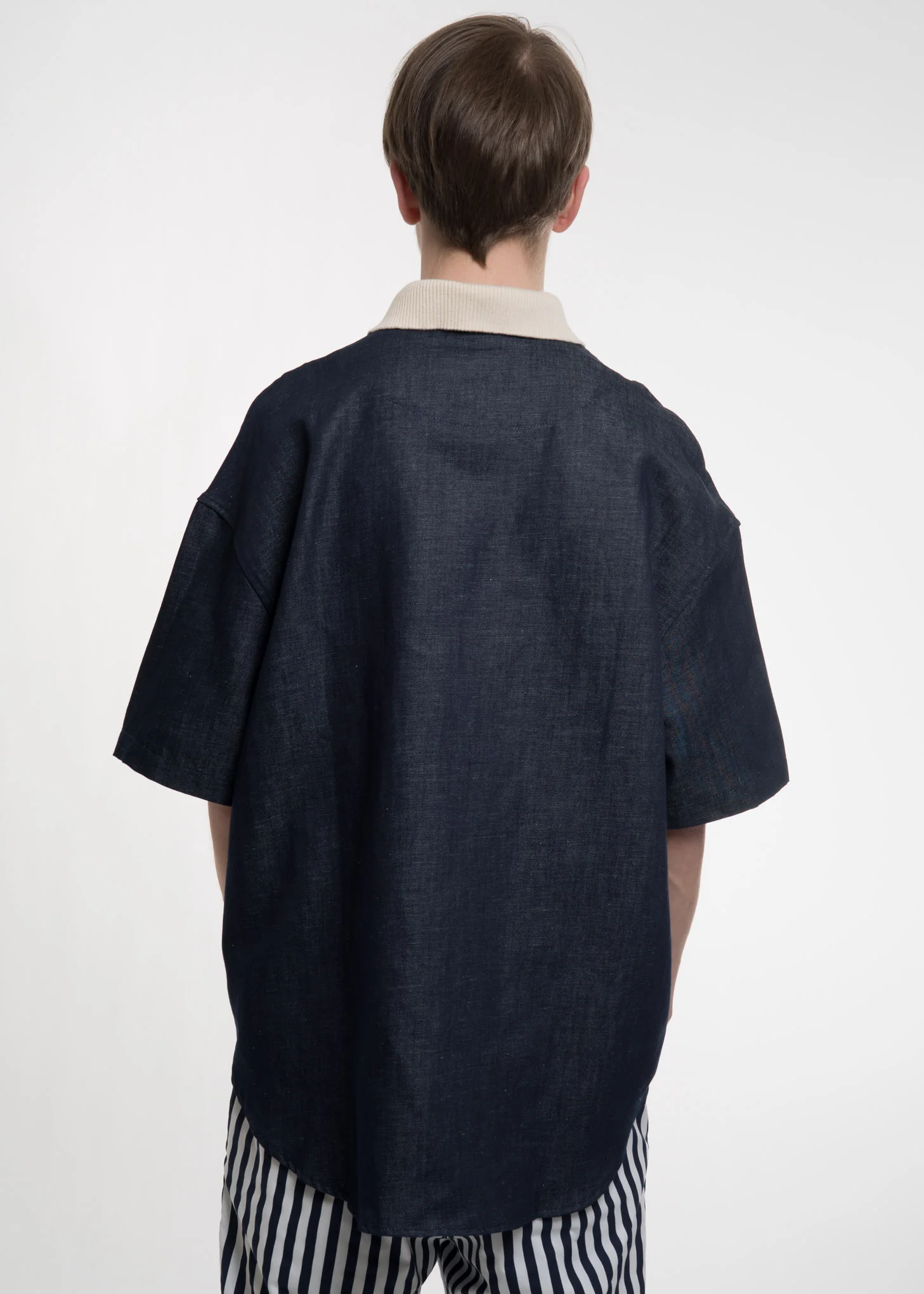 Navy Oversized Pocket Polo - Image 3