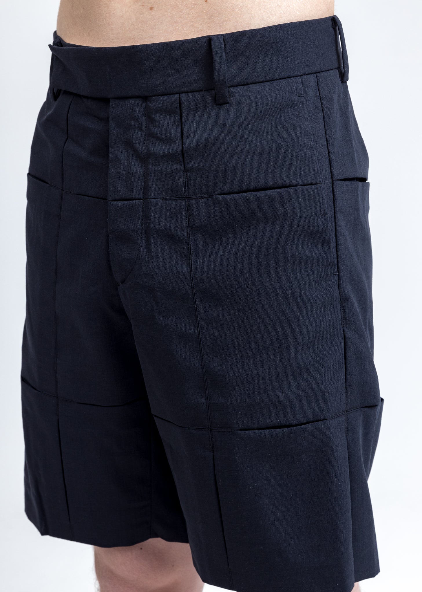 Navy Panelled Short - Image 2