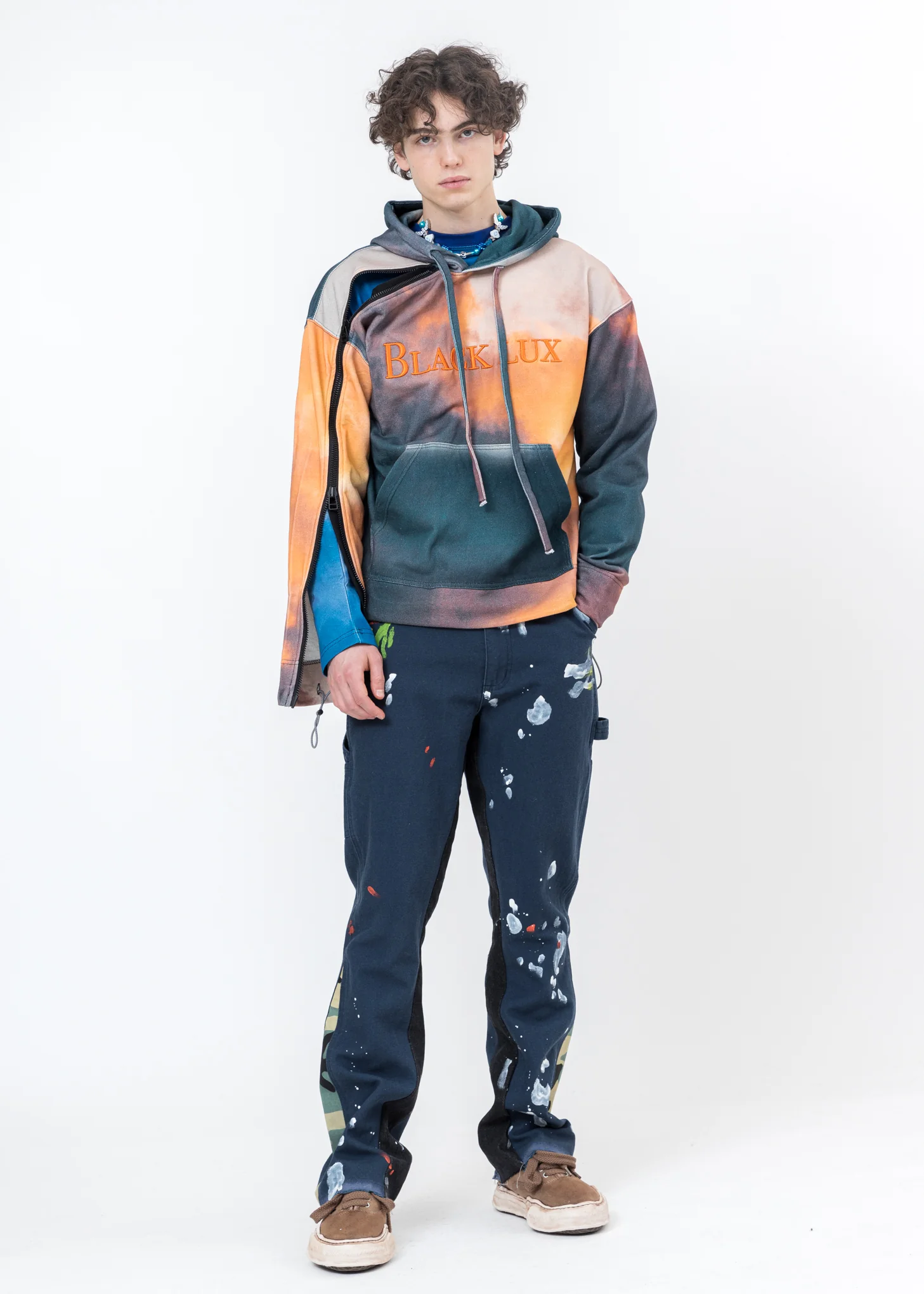 Navy Patchwork Jeans - Image 6