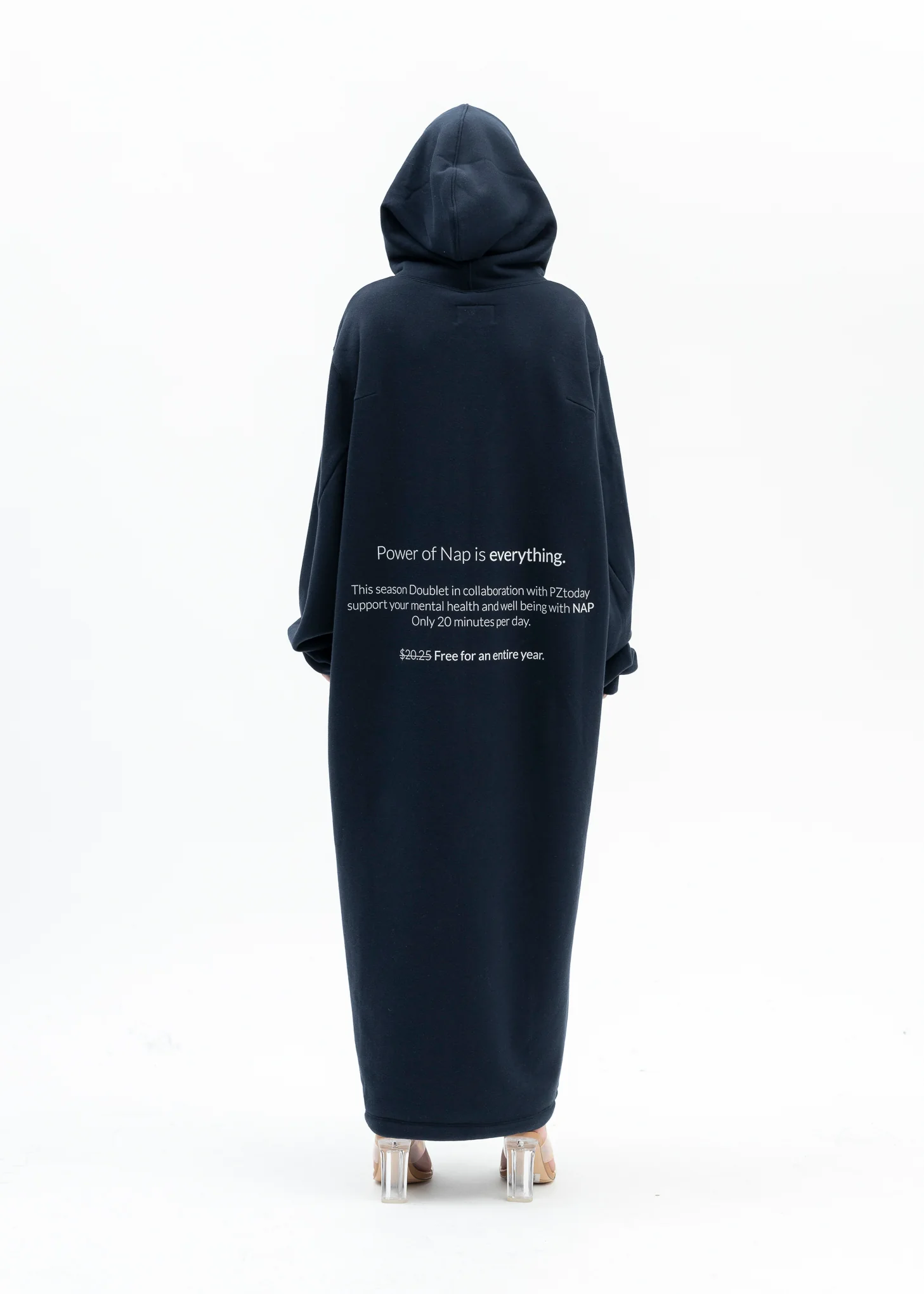 NAVY POWER NAP HOODIE - Image 3