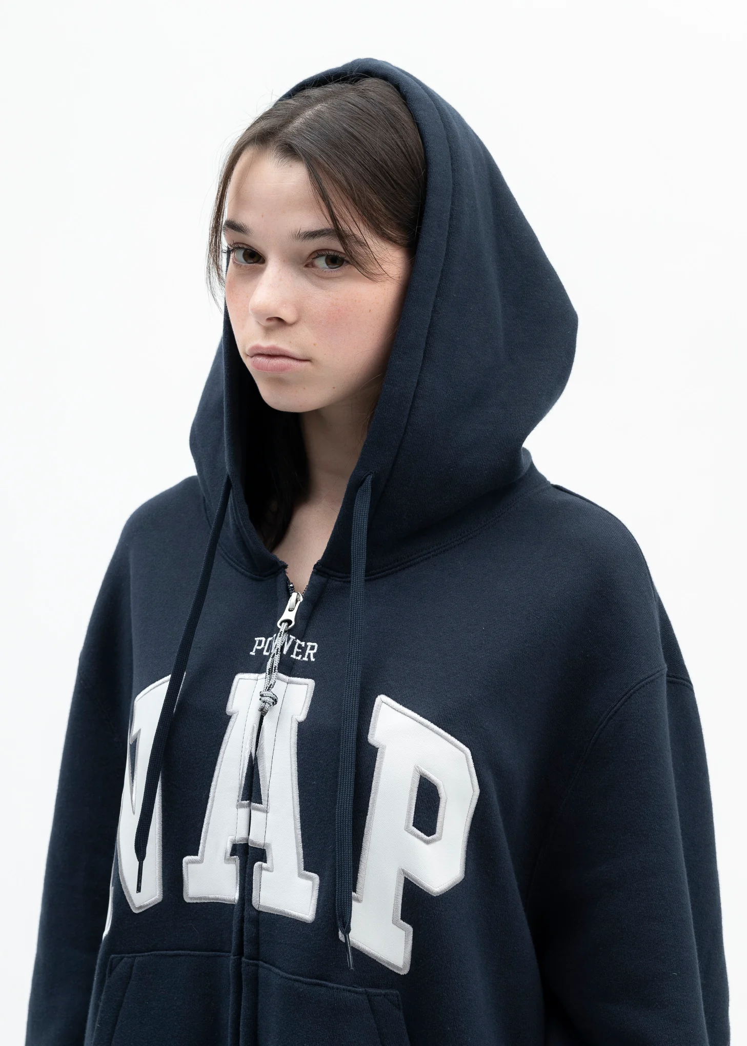 NAVY POWER NAP HOODIE - Image 4