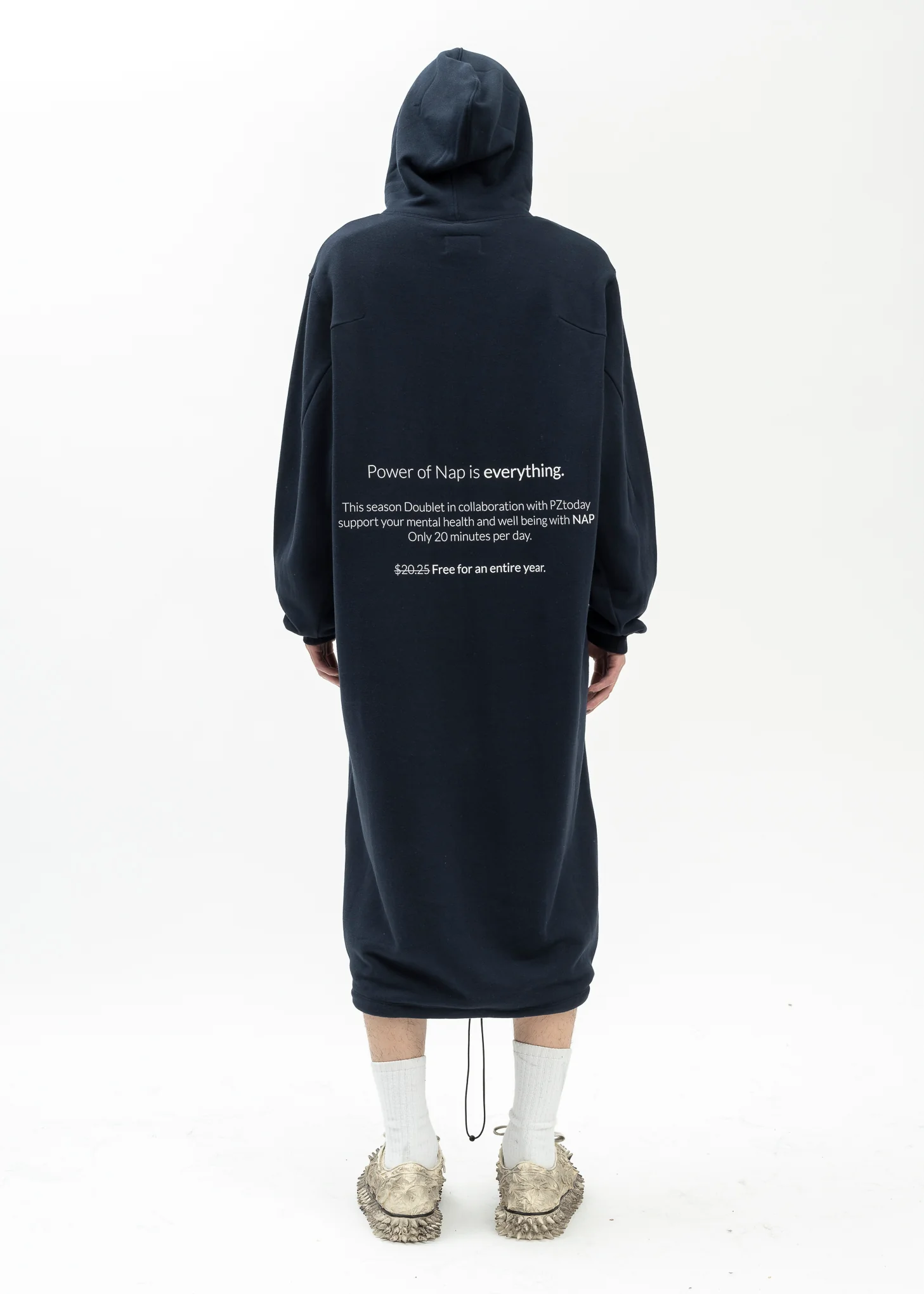 NAVY POWER NAP HOODIE - Image 2