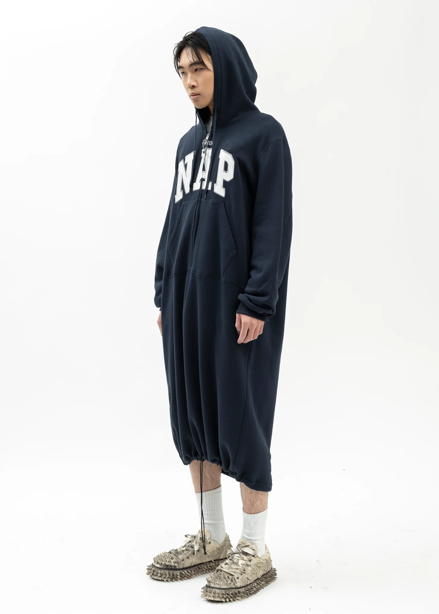 NAVY POWER NAP HOODIE - Image 3