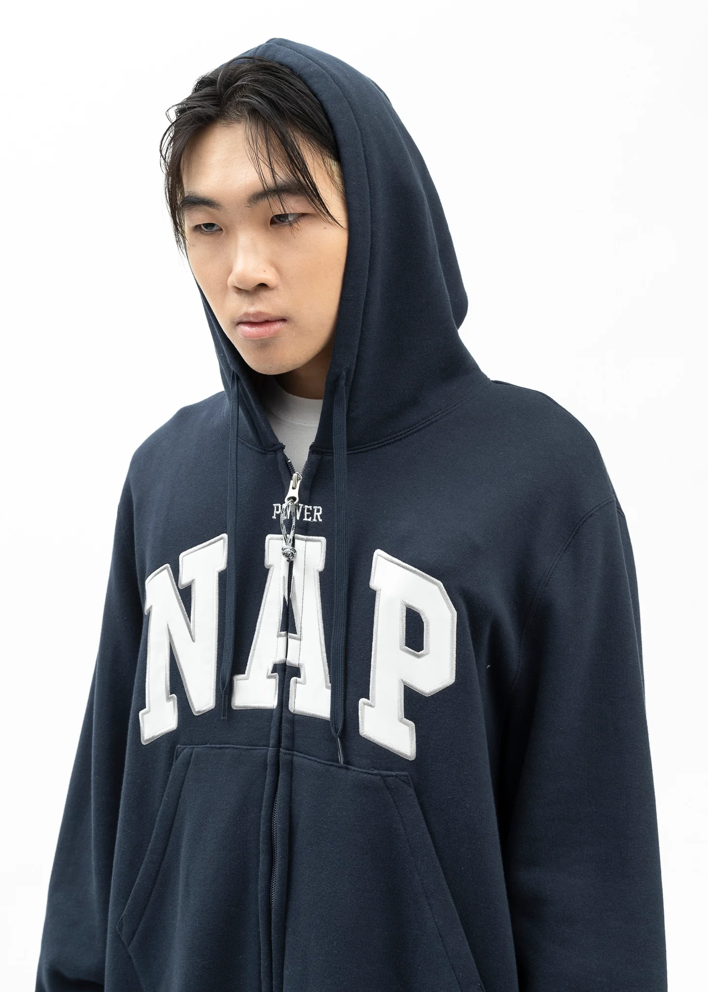 NAVY POWER NAP HOODIE - Image 5