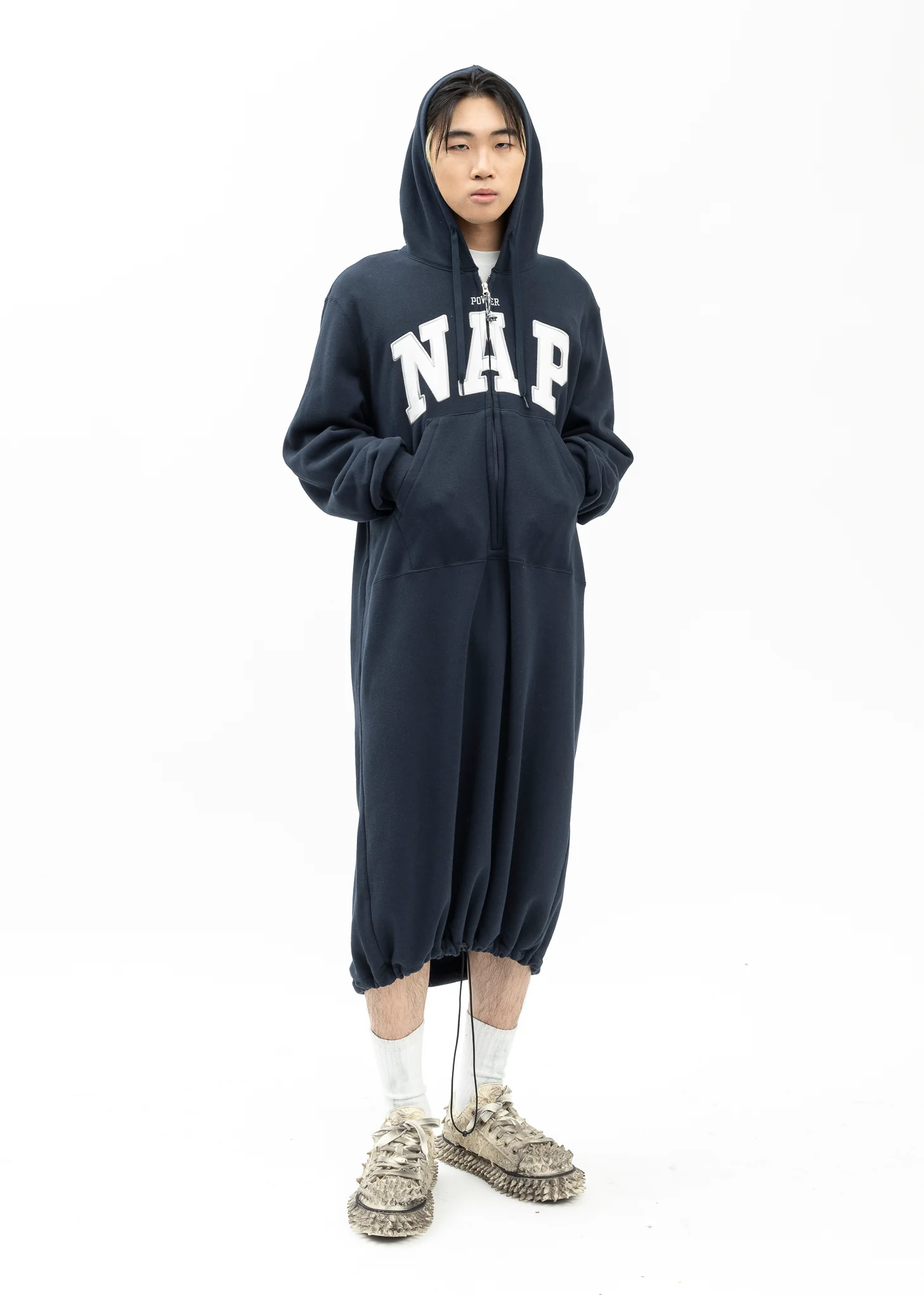 NAVY POWER NAP HOODIE - Image 6