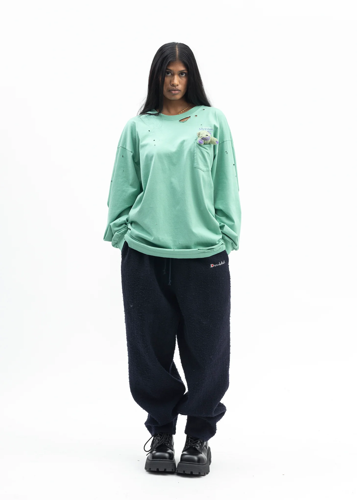 NAVY REVERSIBLE SEWING PANTS - Image 6