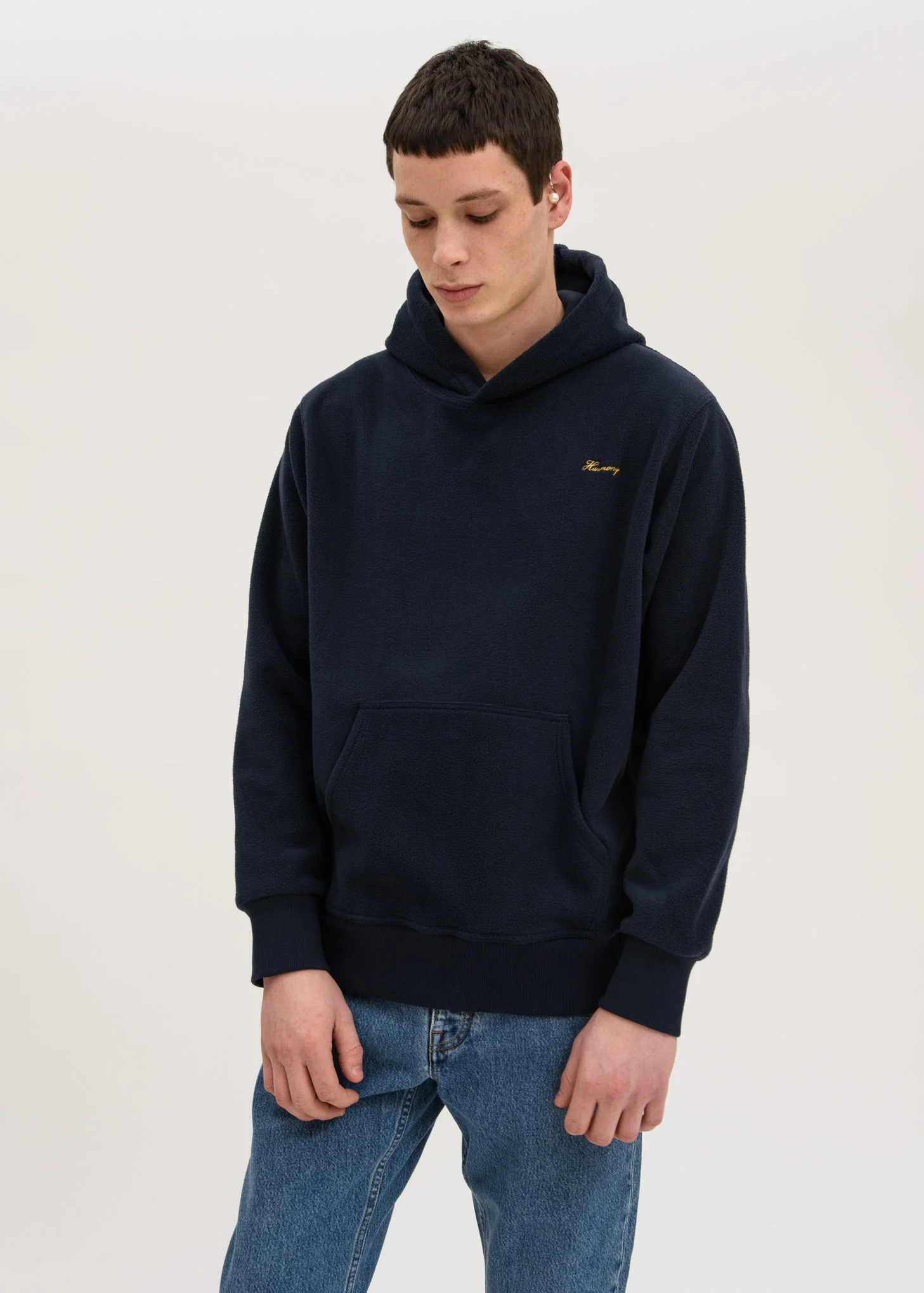 Navy Serano Polar Fleece Hoodie