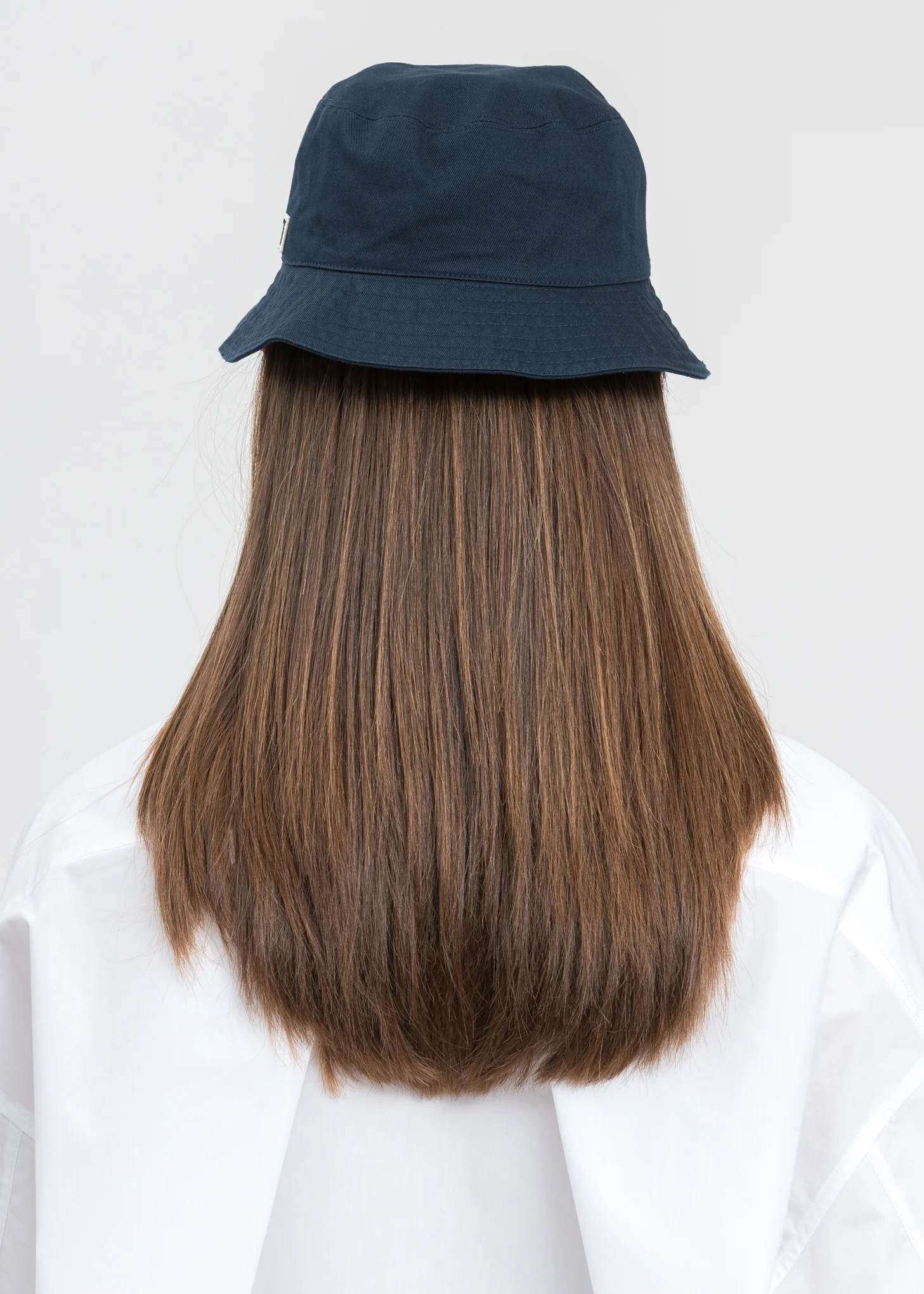 Navy Square Logo Bucket Hat - Image 4
