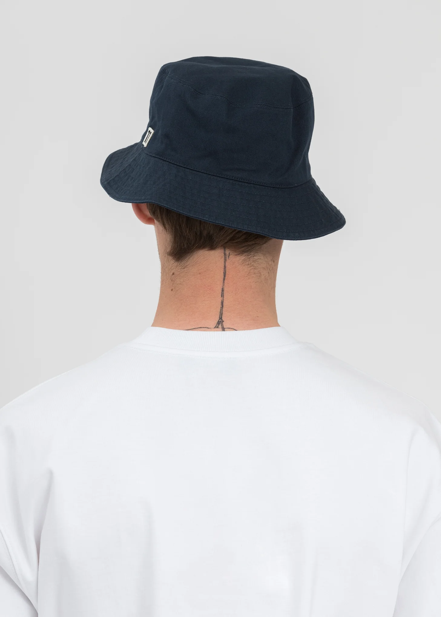 Navy Square Logo Bucket Hat - Image 3