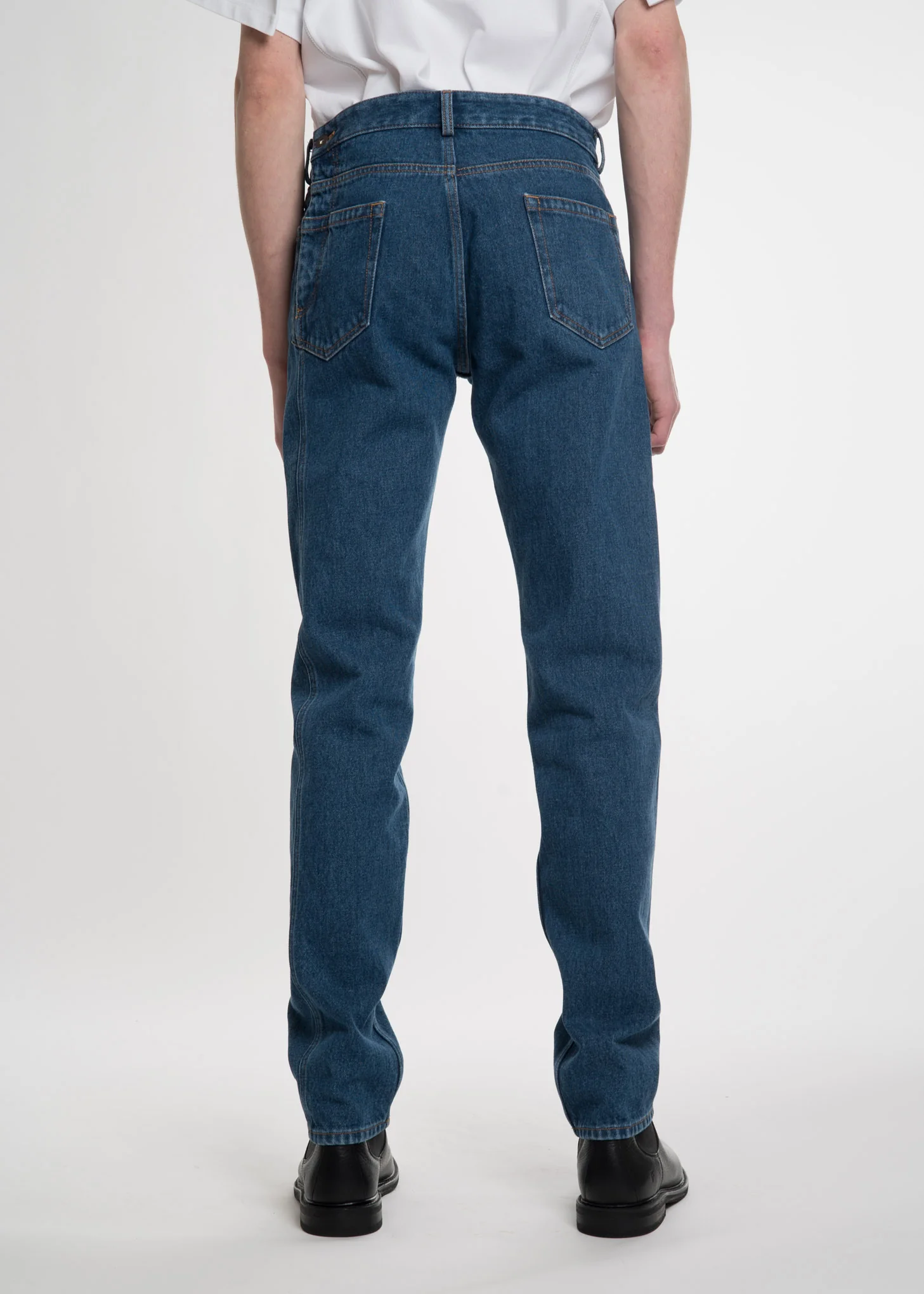 Navy Stonewash Multi Zips Jeans - Image 6