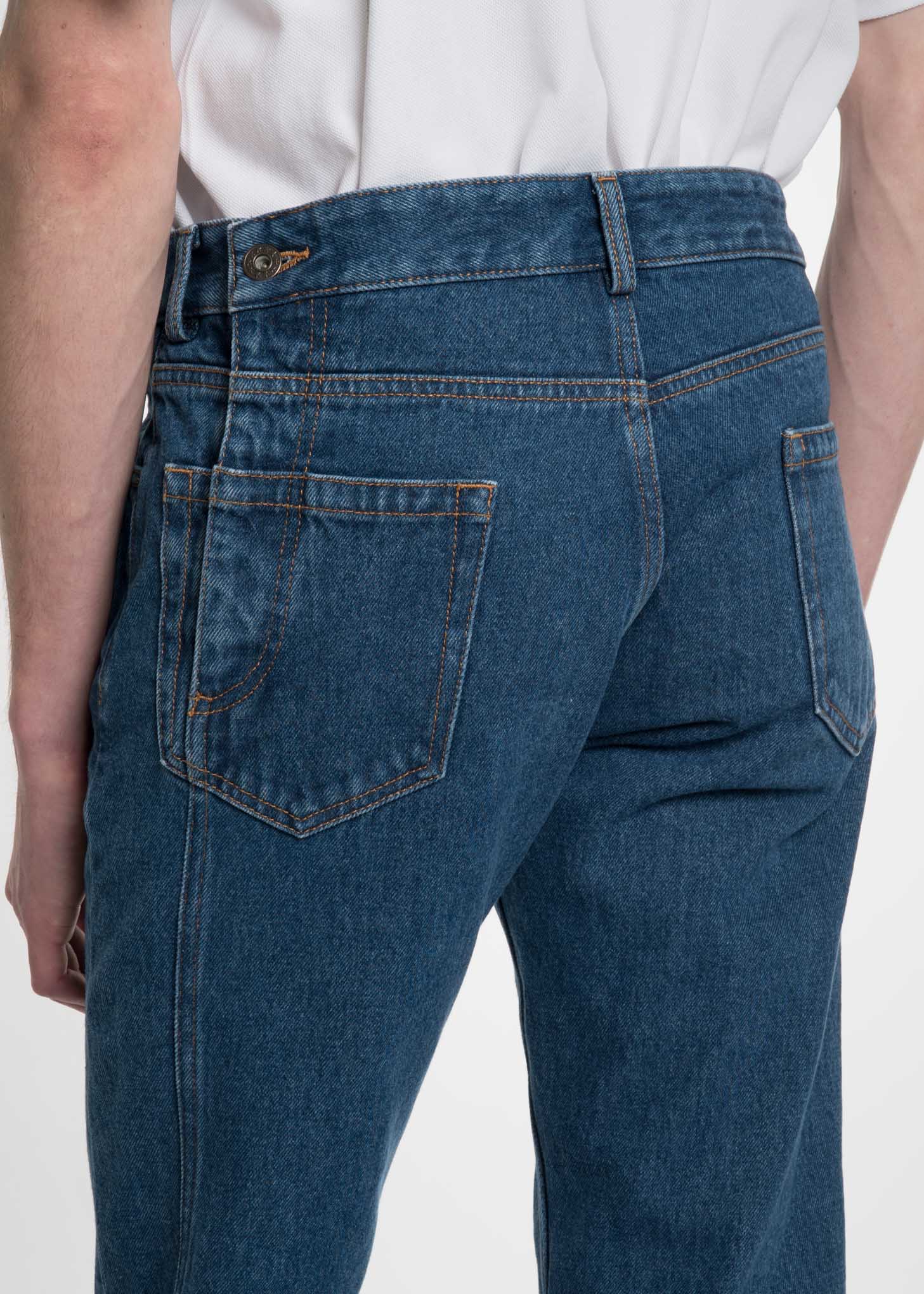 Navy Stonewash Multi Zips Jeans - Image 8