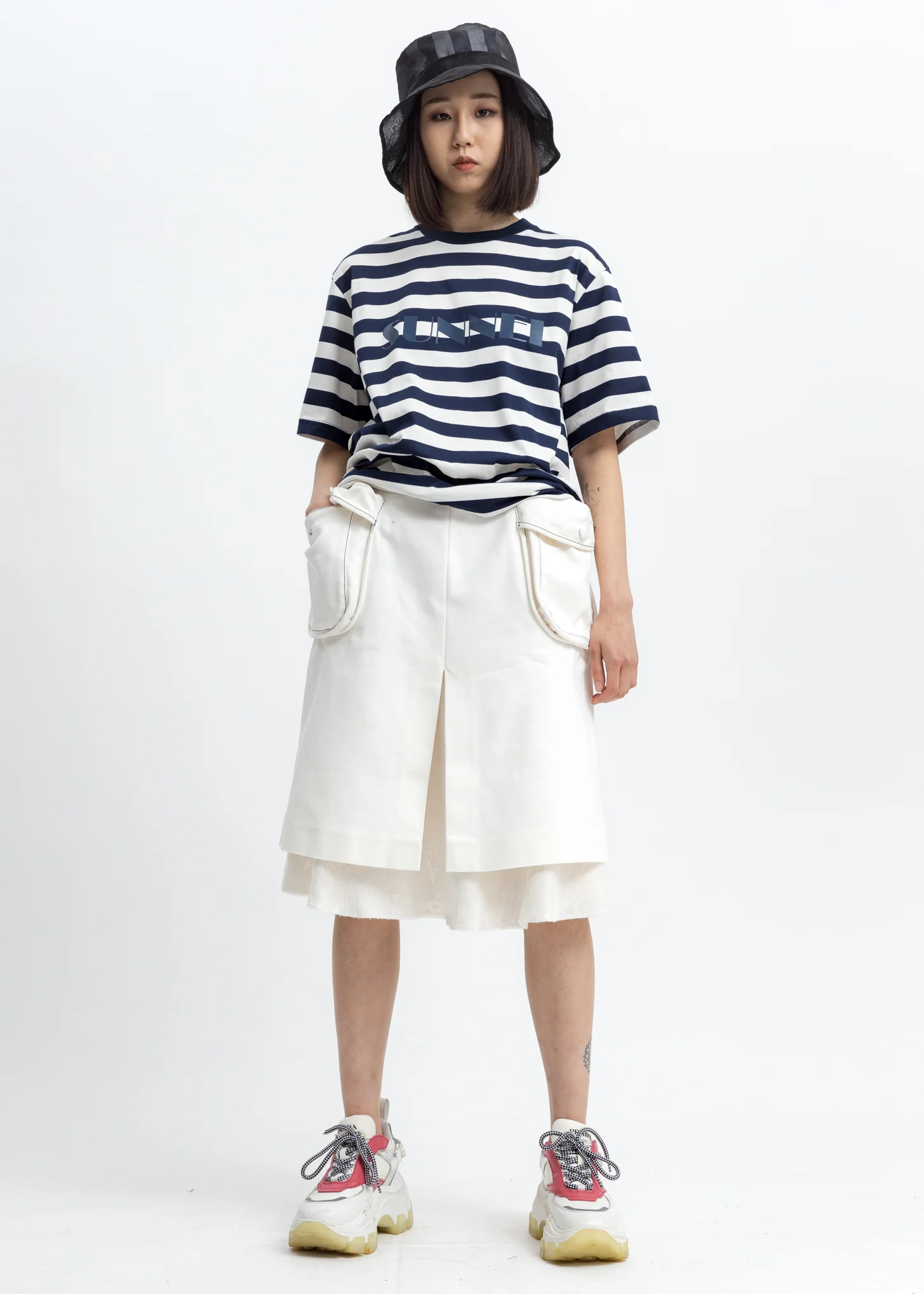 Navy Stripes Logo T-Shirt - Image 2