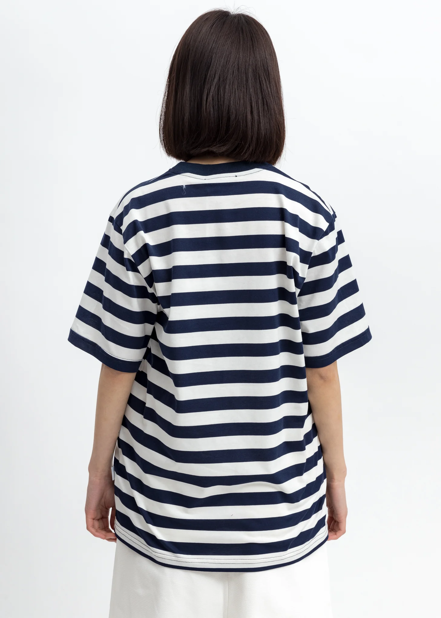 Navy Stripes Logo T-Shirt - Image 3