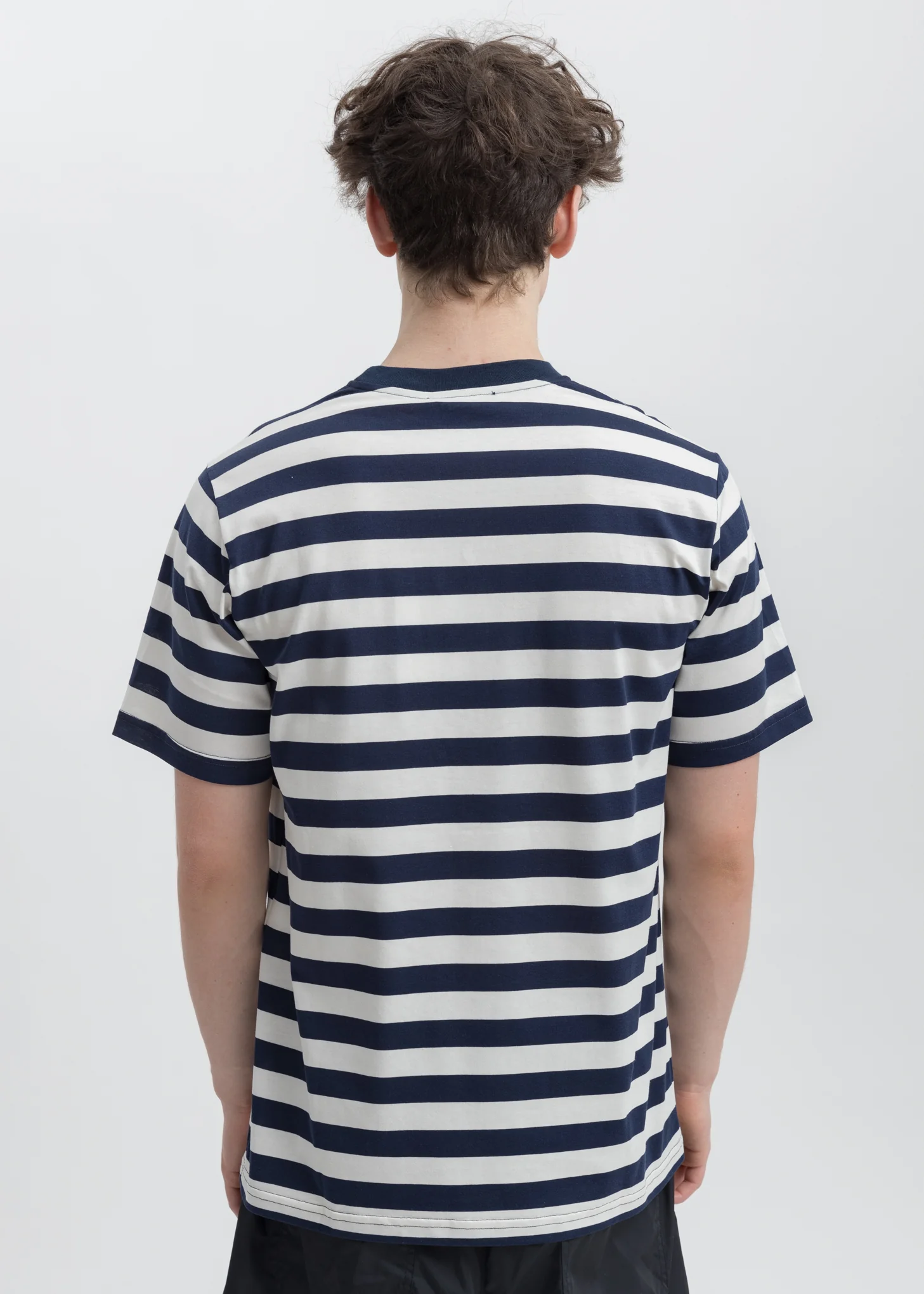 Navy Stripes Logo T-Shirt - Image 3