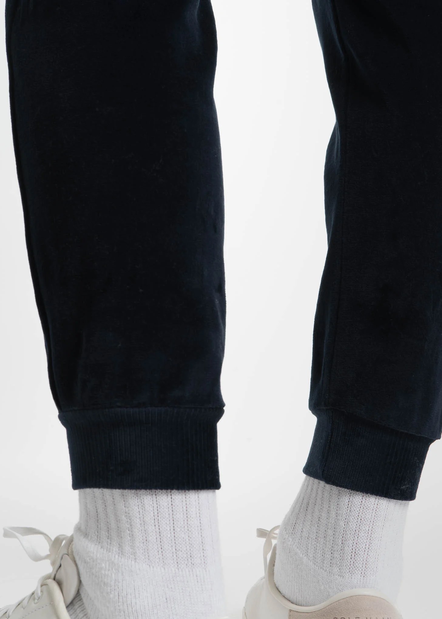 Navy Velour Jogging Pants - Image 4