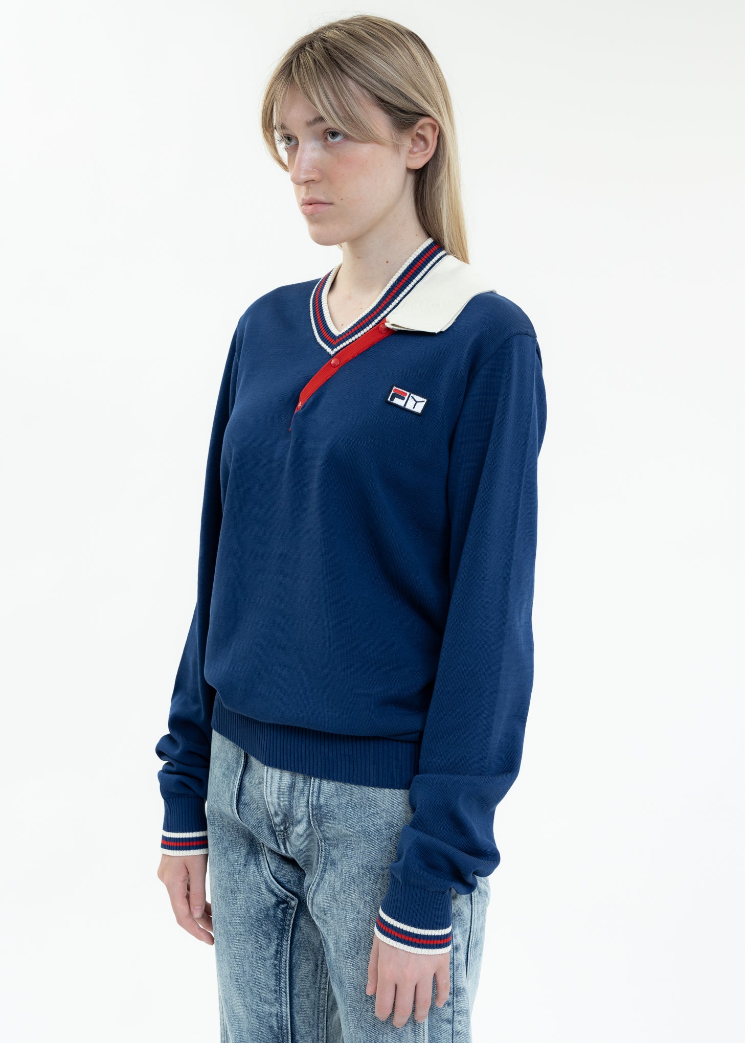 Navy Y/PROJECT X FILA DOUBLE COLLAR Polo - Image 6