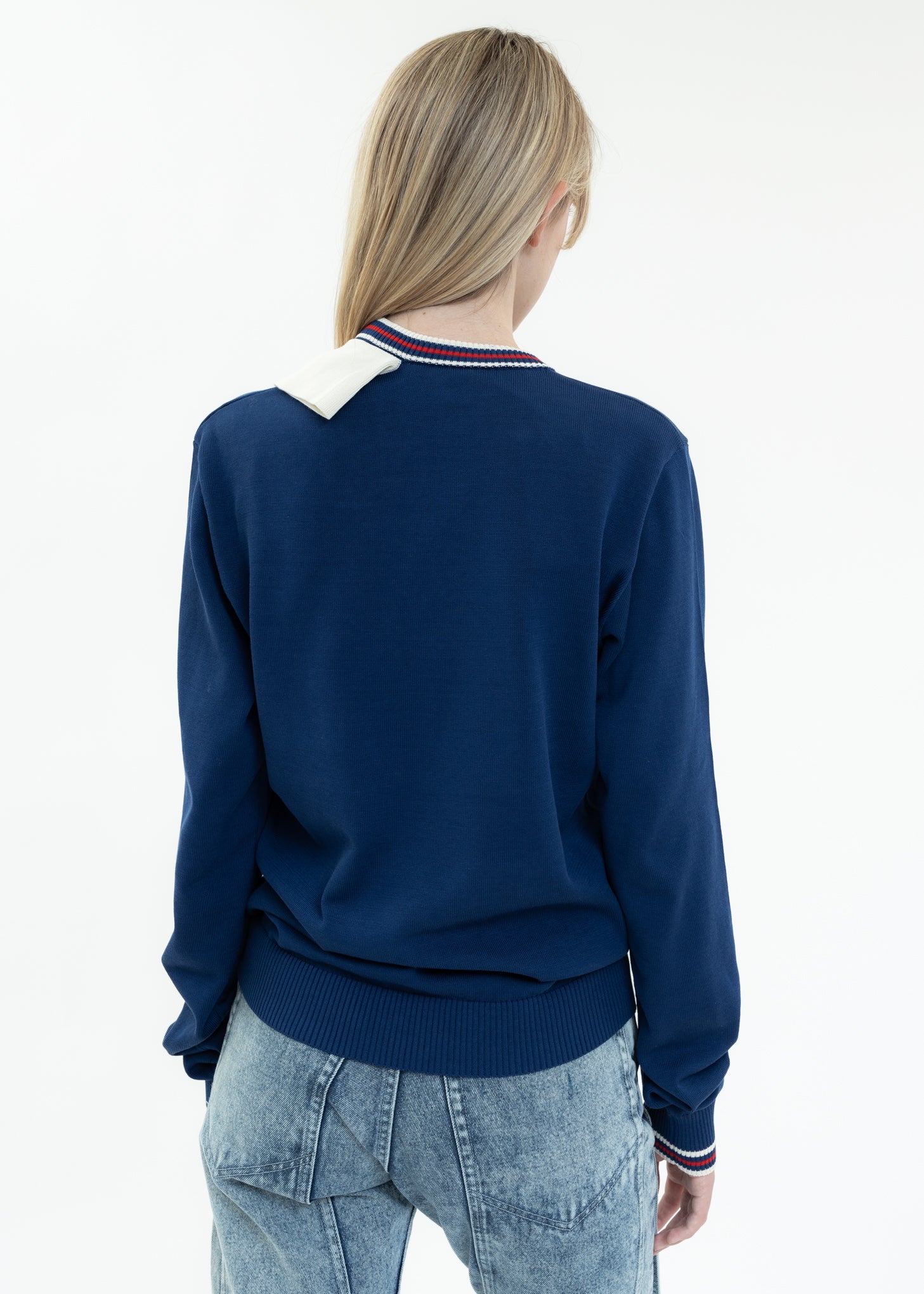 Navy Y/PROJECT X FILA DOUBLE COLLAR Polo - Image 7