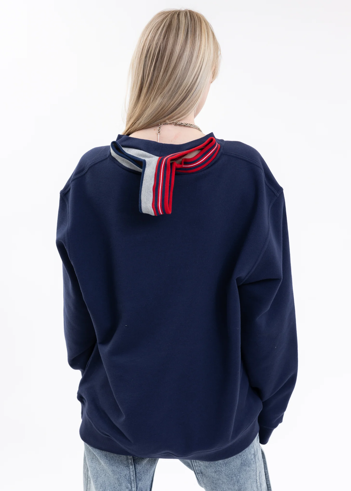 Navy Y/PROJECT X FILA THREE COLLAR Sweater - Image 2