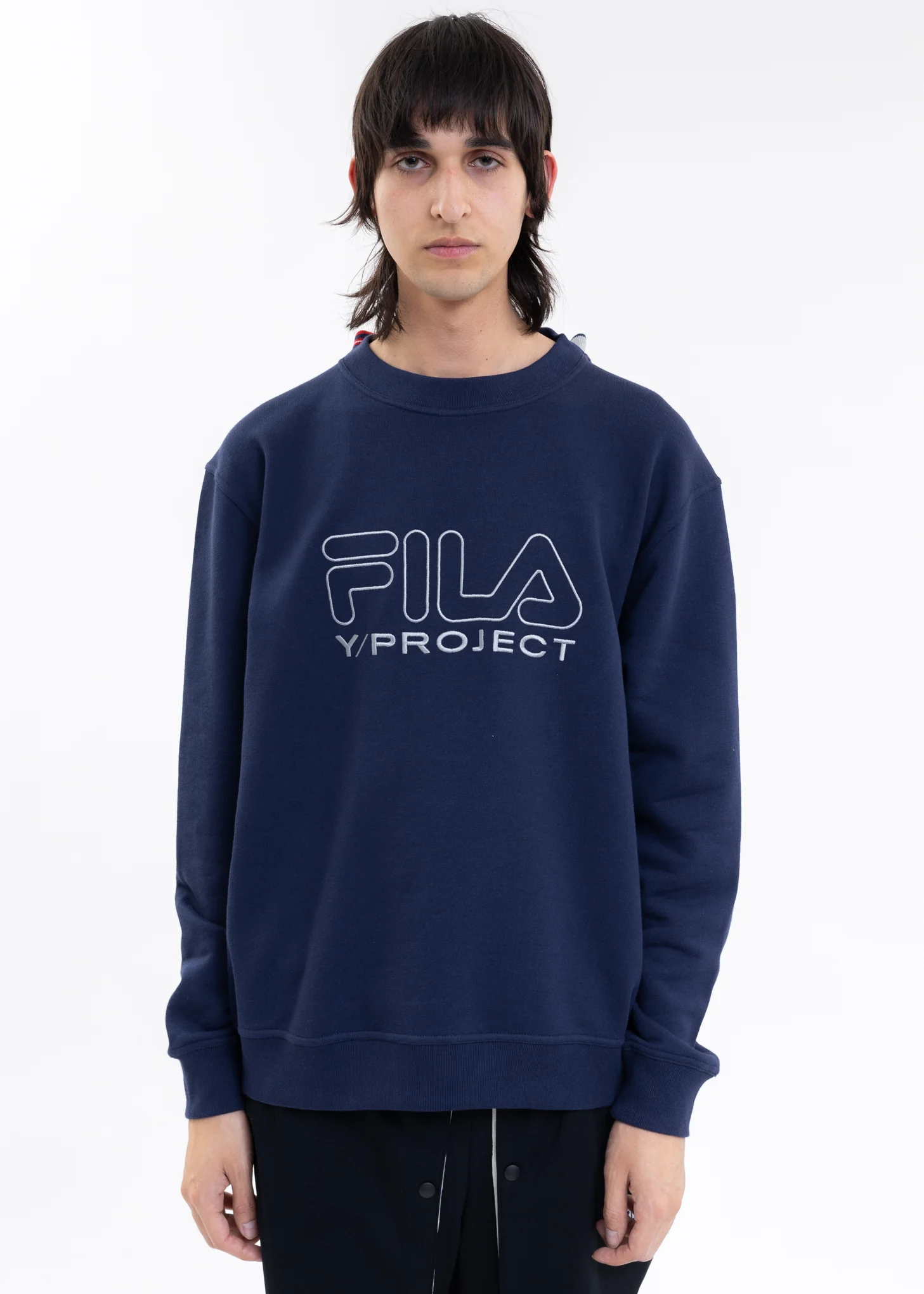 Navy Y/PROJECT X FILA THREE COLLAR Sweater - Image 8