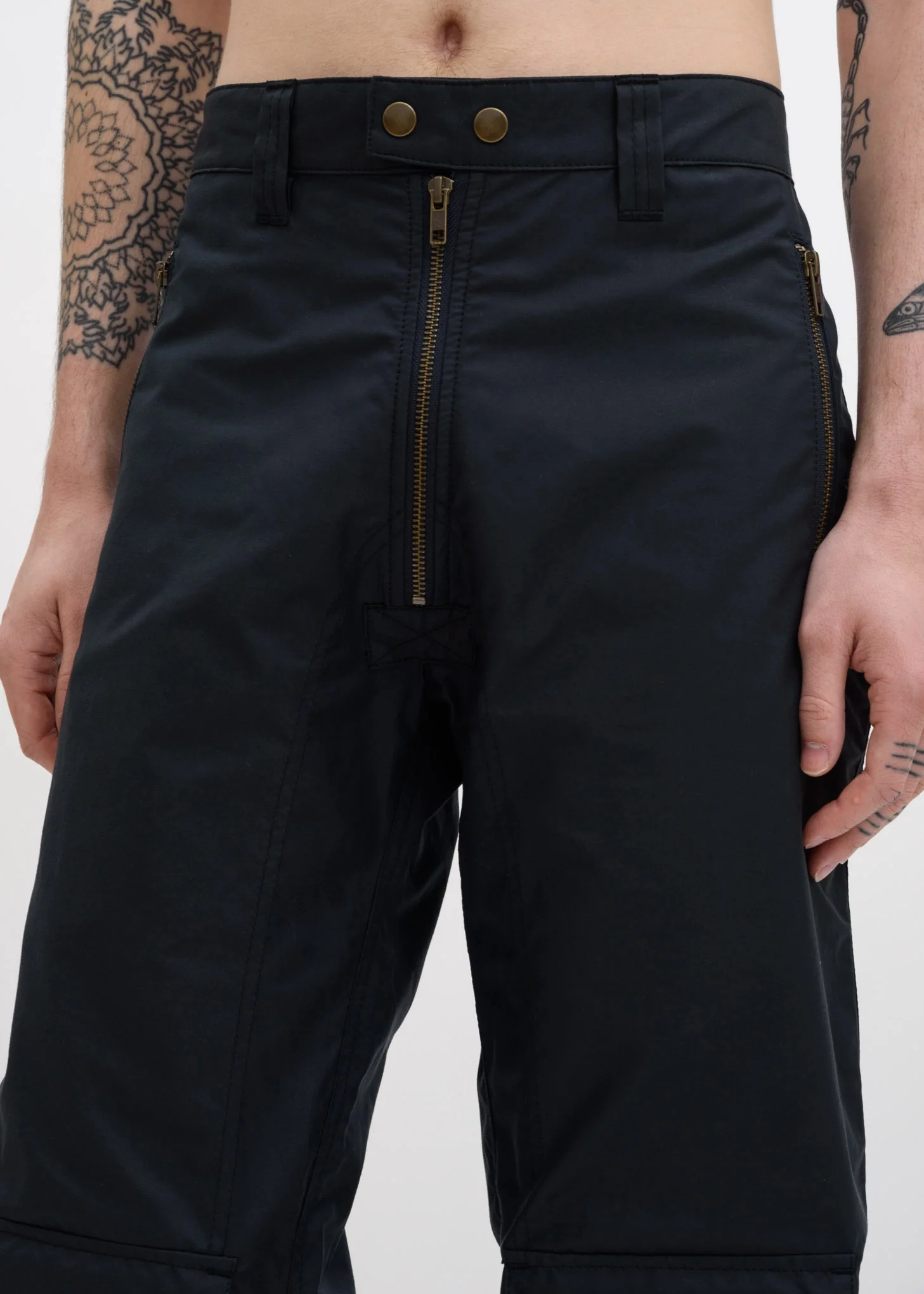Navy Yolanda Biker Trousers - Image 3