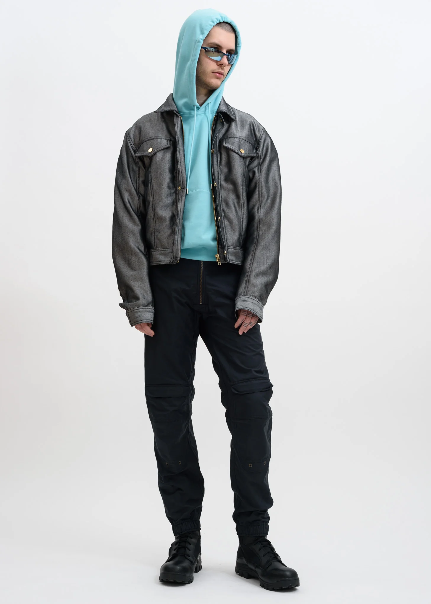Navy Yolanda Biker Trousers - Image 8