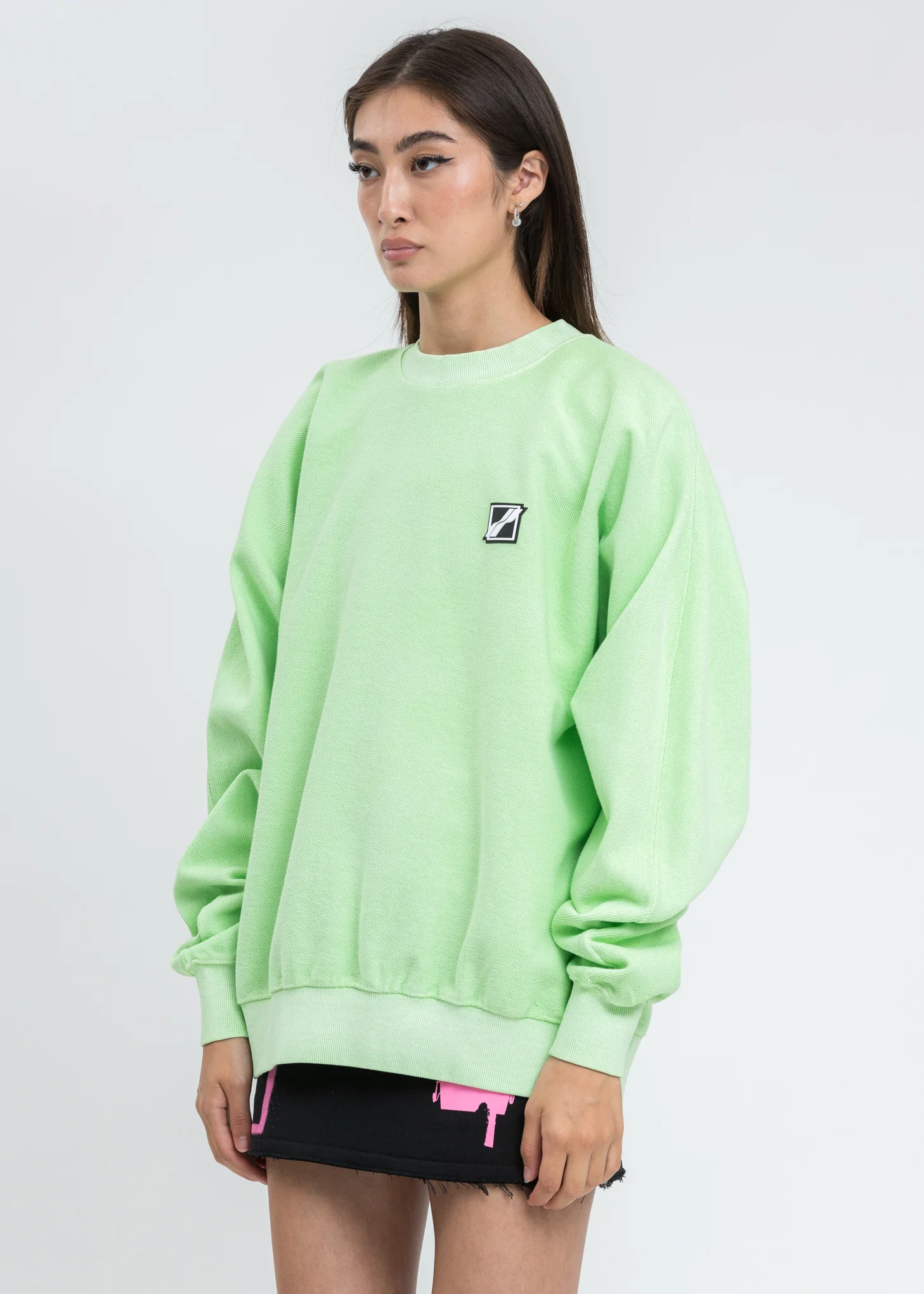 Neon Green Big Lettering Sweater - Image 3