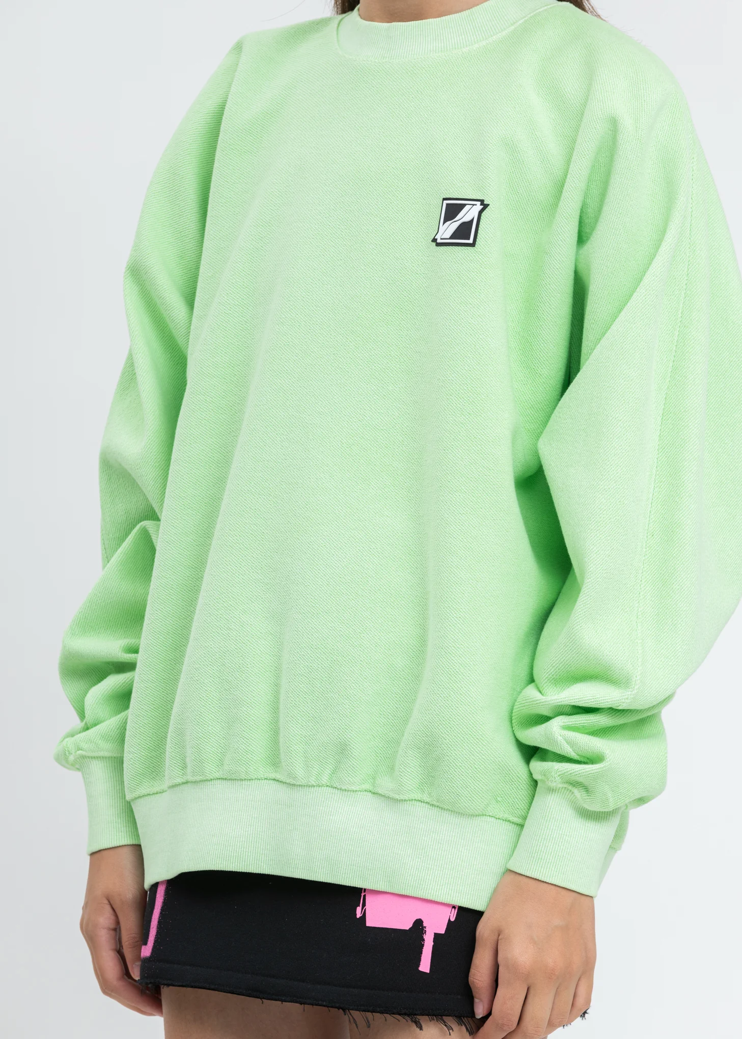 Neon Green Big Lettering Sweater - Image 4