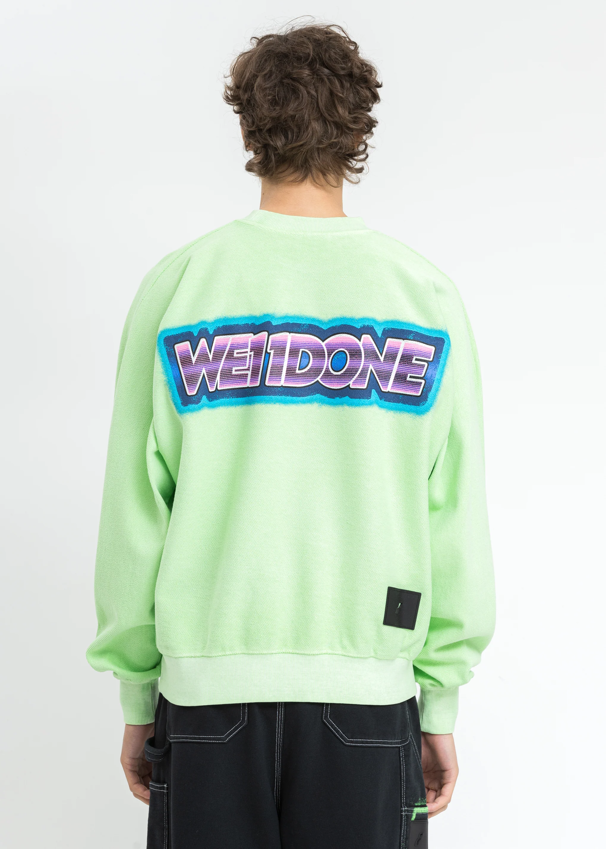 Neon Green Big Lettering Sweater - Image 2