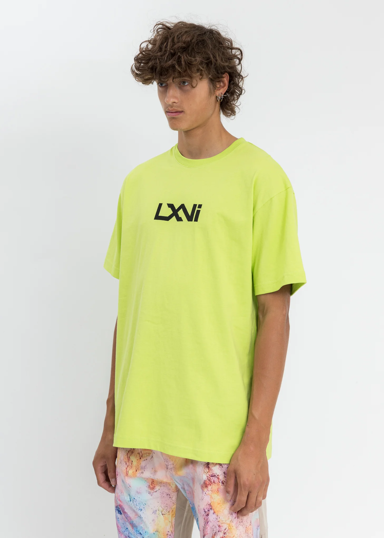 Neon Green LXVI Logo T-Shirt - Image 2