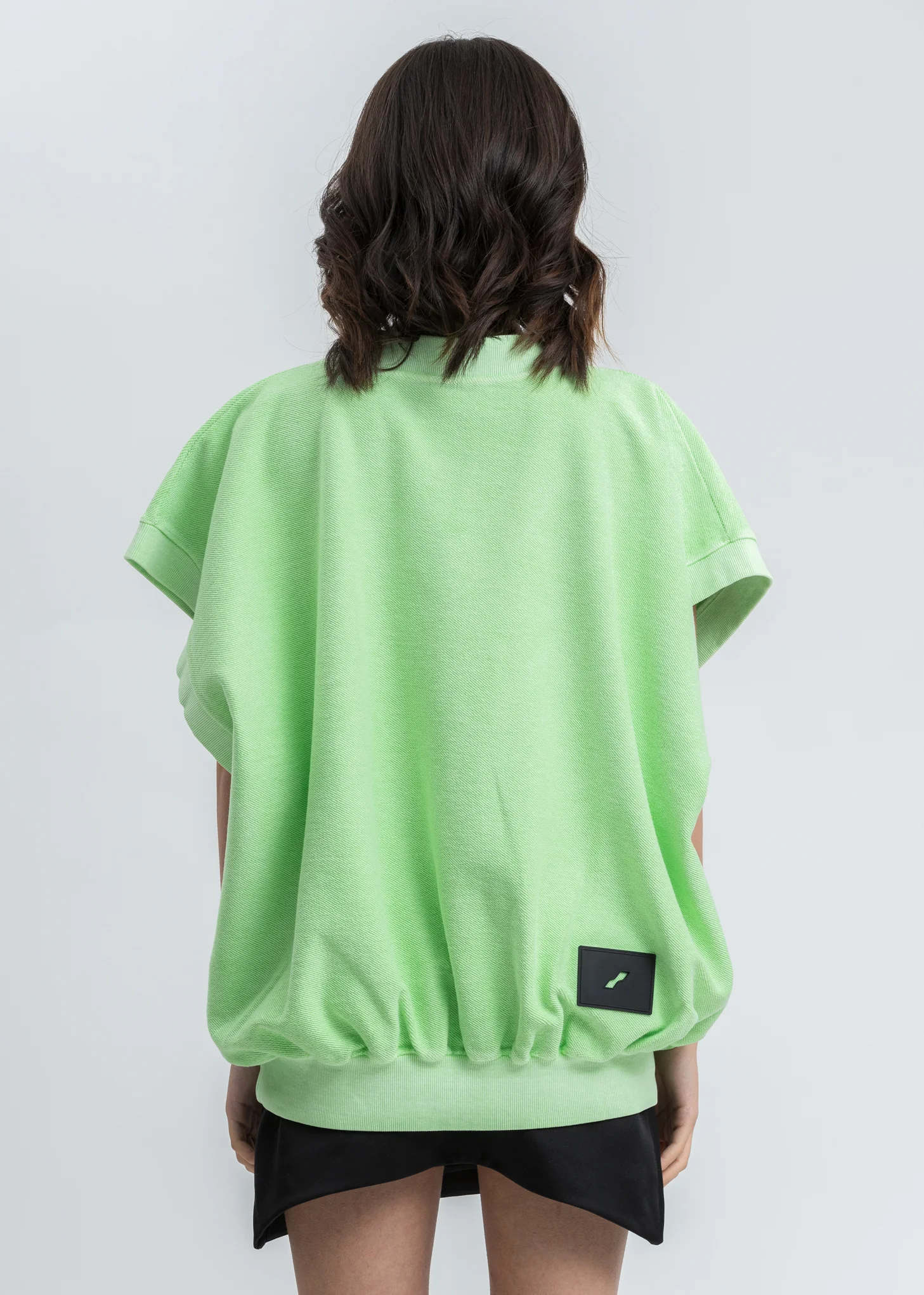 Neon Green Metal Logo Oversize Vest - Image 2
